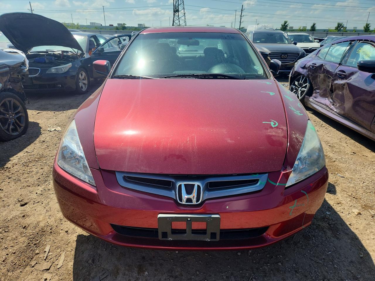 2004 Honda Accord Ex Red vin: 1HGCM66864A038559