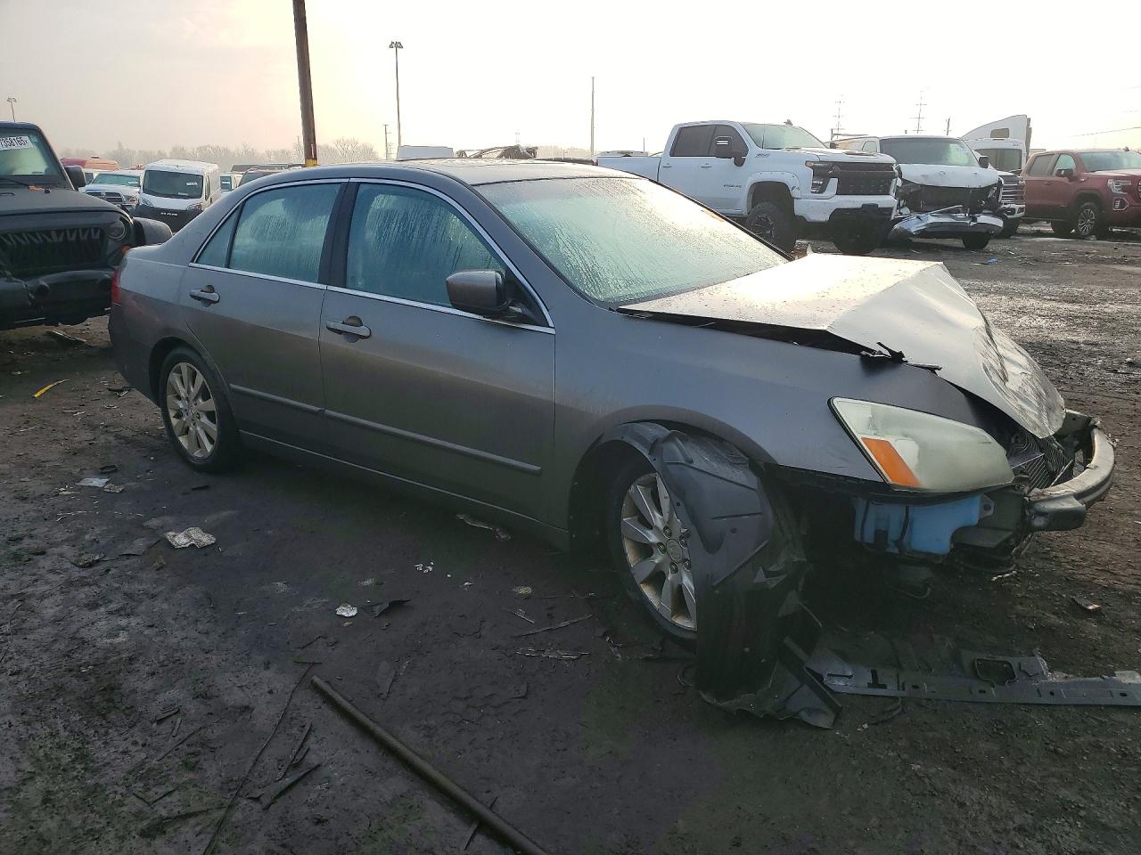 2006 Honda Accord Ex Gray vin: 1HGCM66866A012613