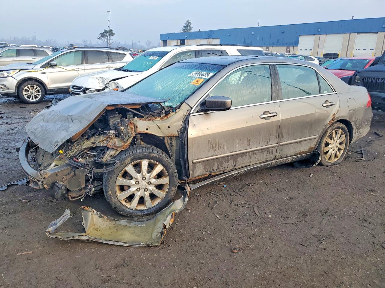 2006 Honda Accord Ex Gray vin: 1HGCM66866A012613