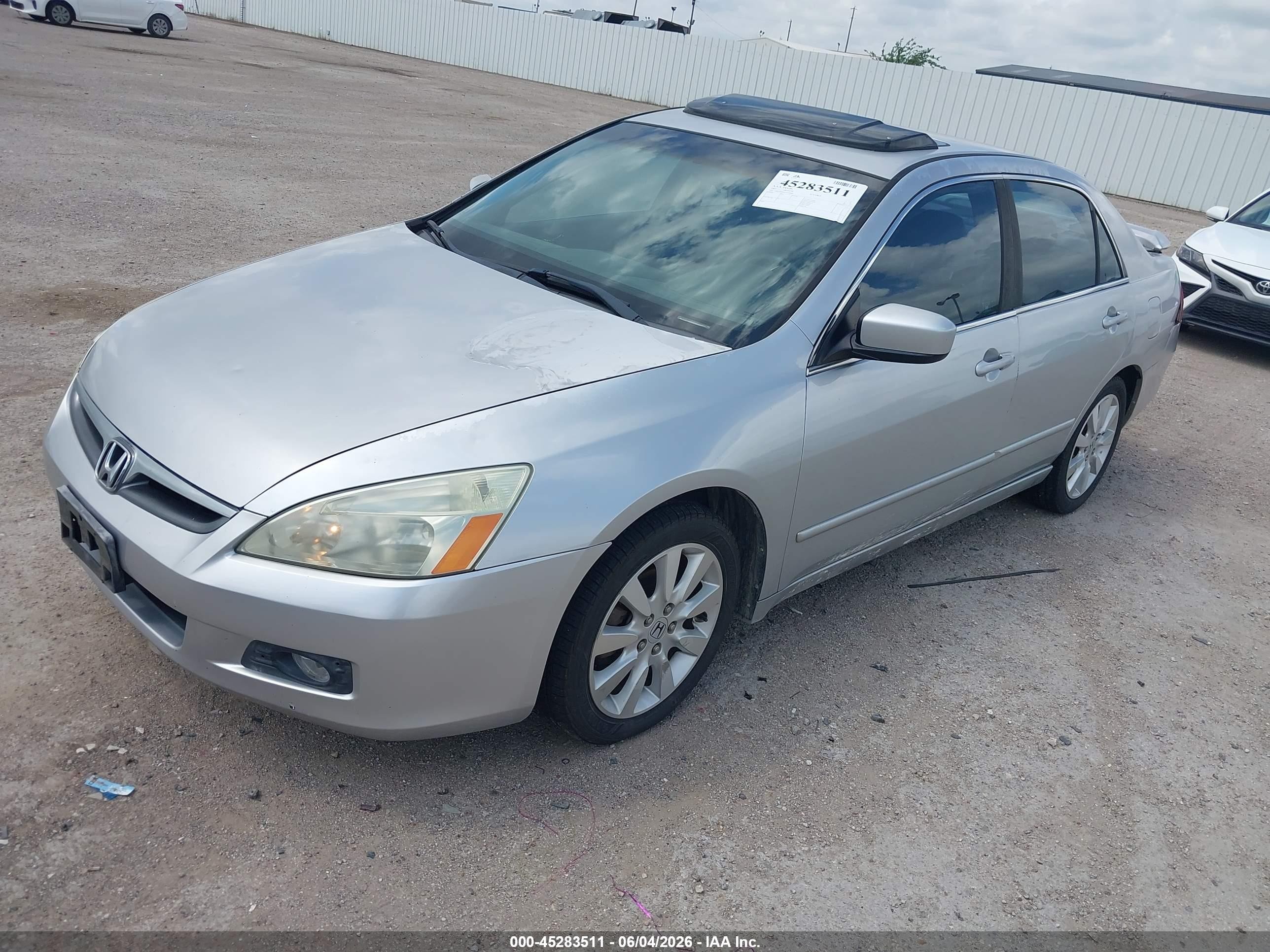2007 Honda Accord 3.0 Ex Silver vin: 1HGCM66867A050084