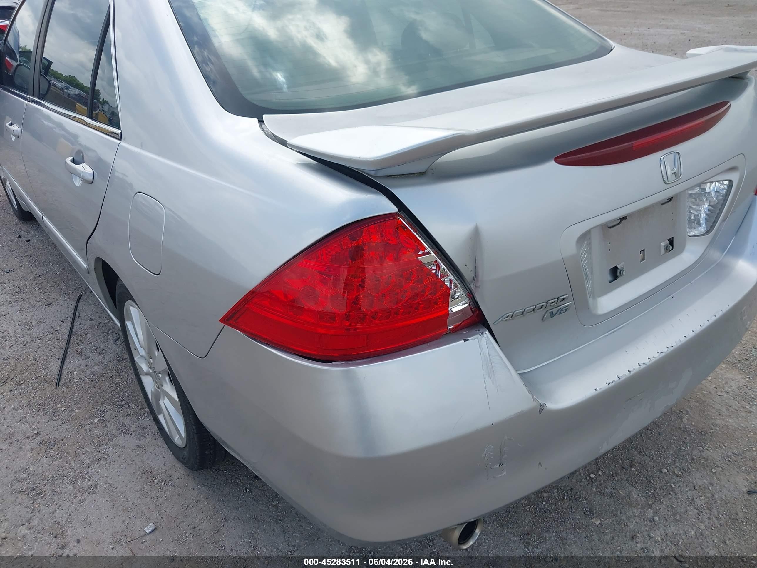 2007 Honda Accord 3.0 Ex Silver vin: 1HGCM66867A050084