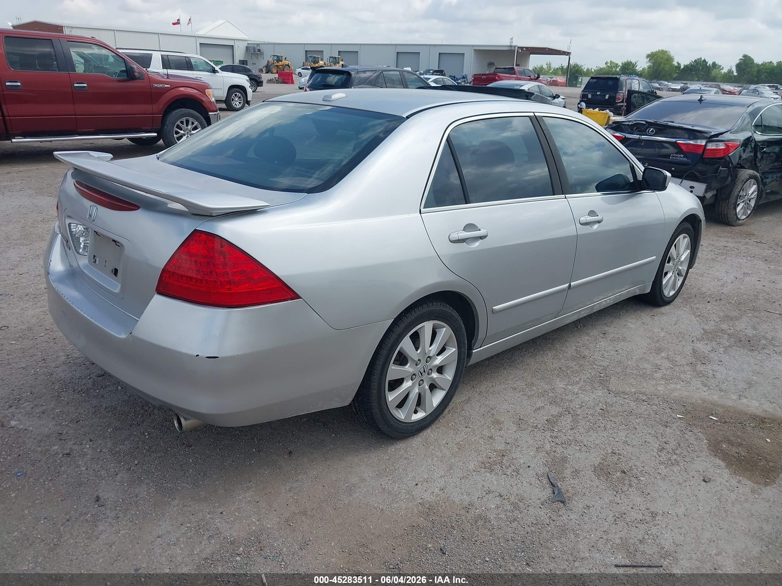 2007 Honda Accord 3.0 Ex Silver vin: 1HGCM66867A050084