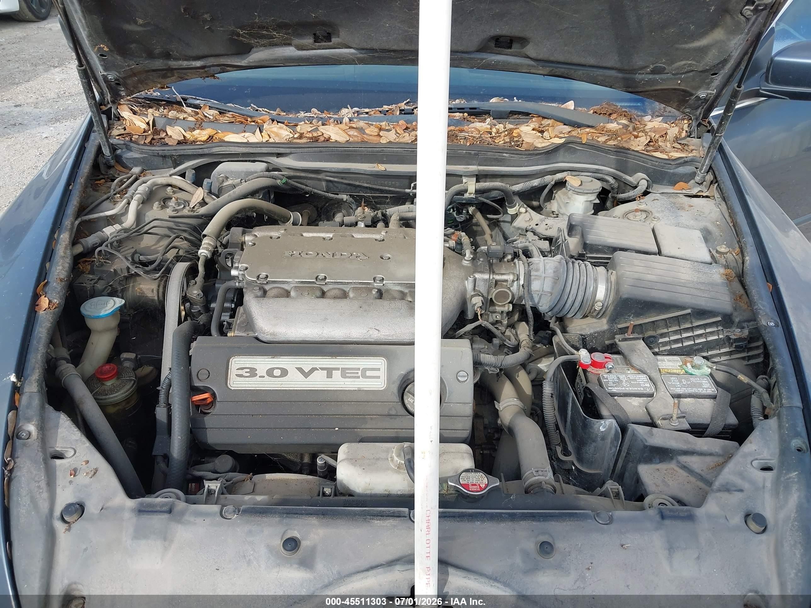 2004 Honda Accord 3.0 Ex Gray vin: 1HGCM66874A075393