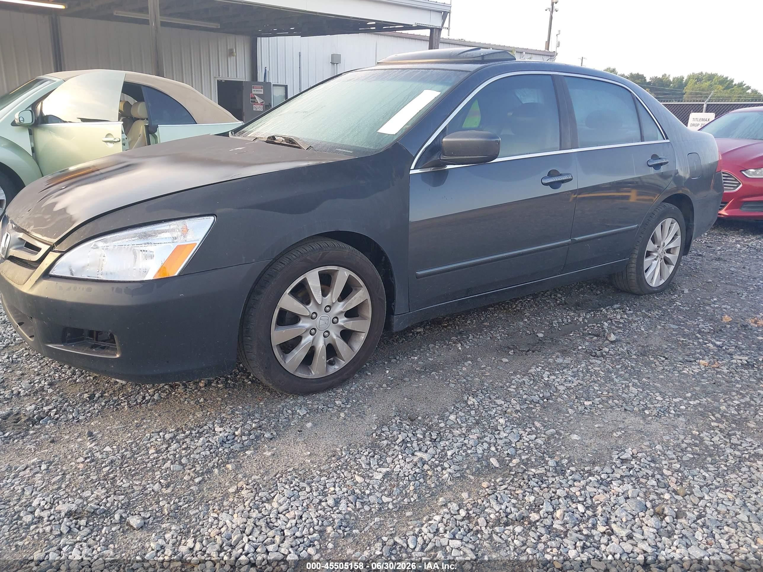 2006 Honda Accord 3.0 Ex Gray vin: 1HGCM66876A048276