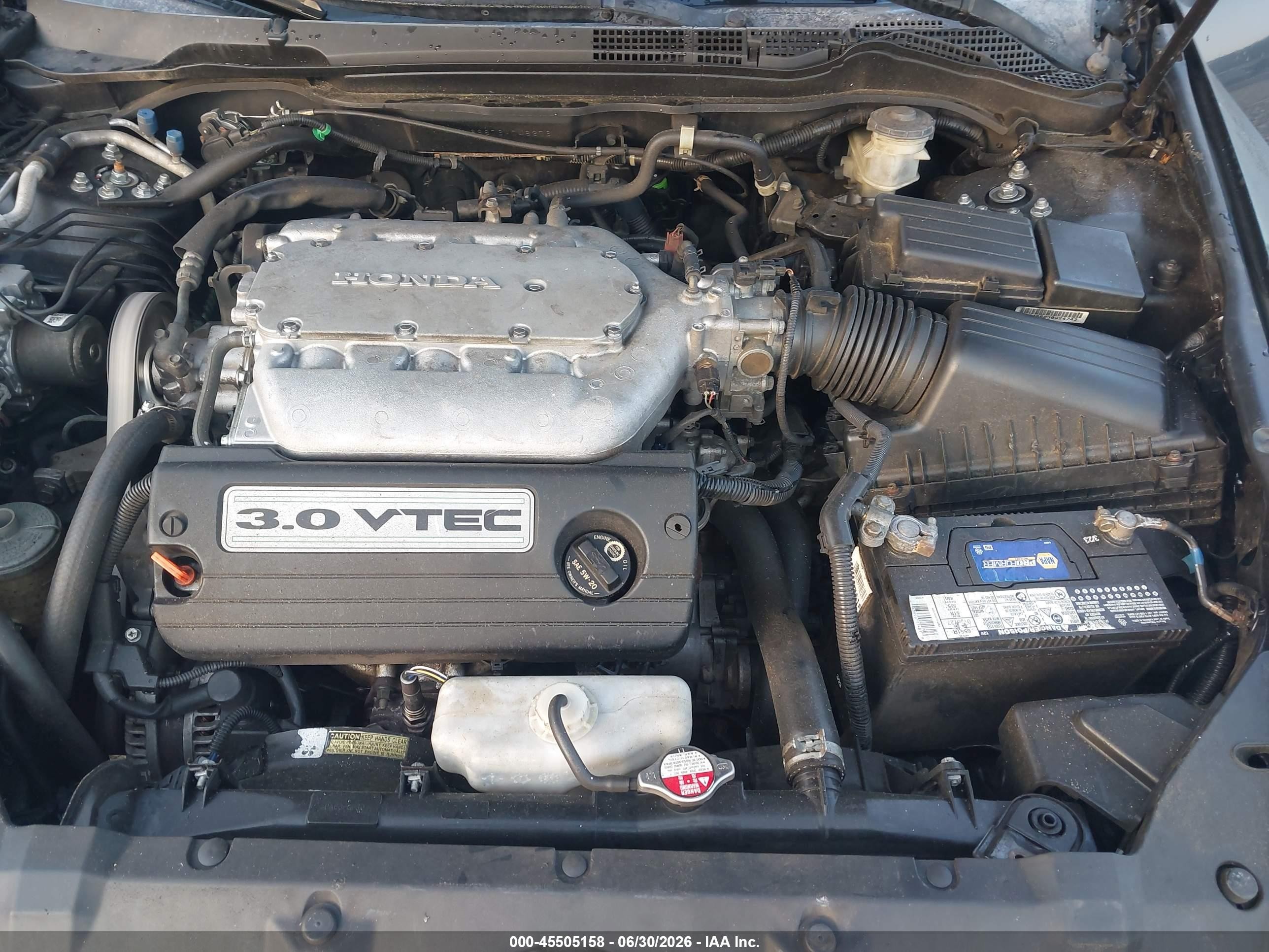 2006 Honda Accord 3.0 Ex Gray vin: 1HGCM66876A048276