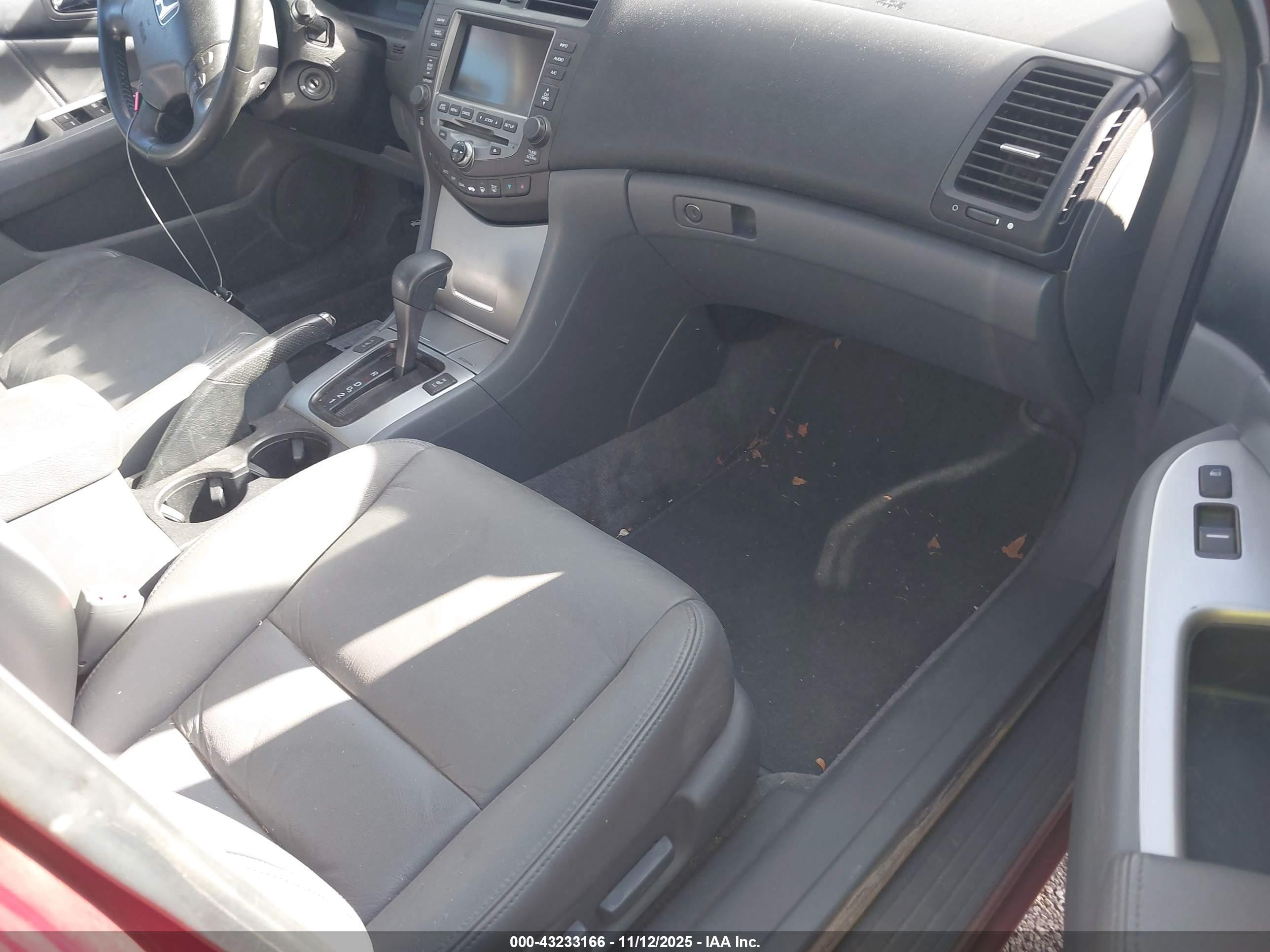 2007 Honda Accord 3.0 Ex Red vin: 1HGCM66887A088271