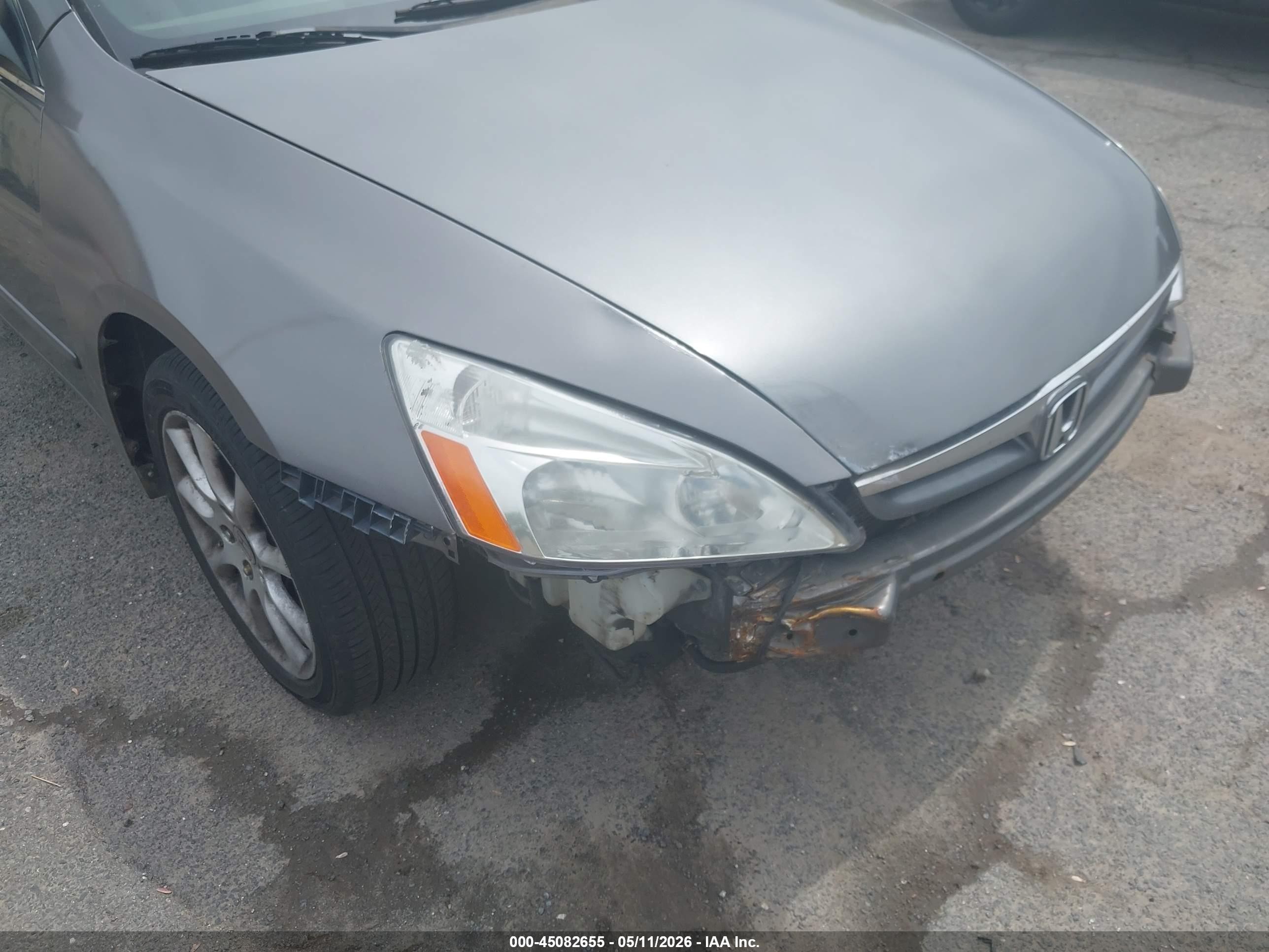 2006 Honda Accord 3.0 Ex Gray vin: 1HGCM66896A012668