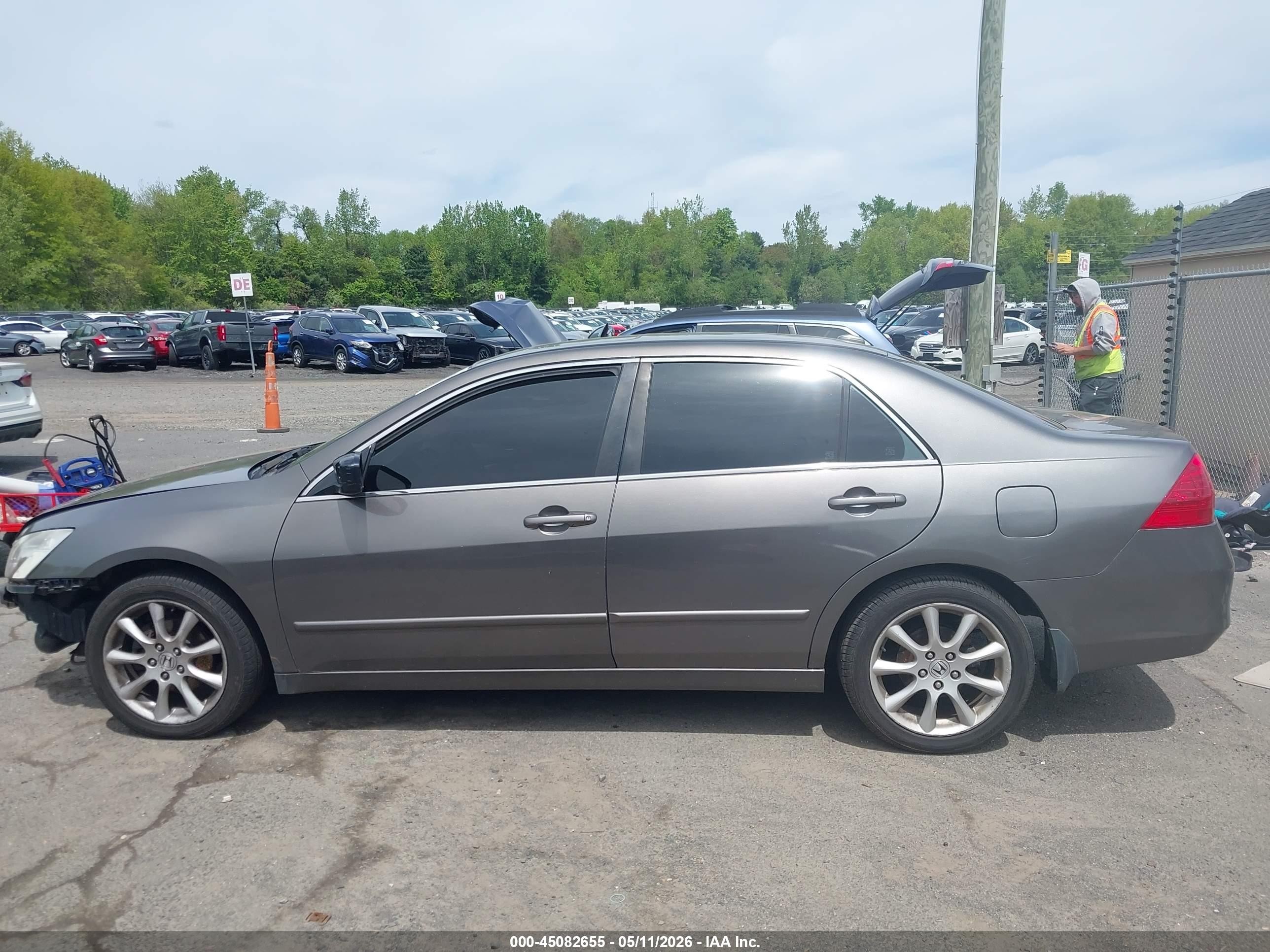 2006 Honda Accord 3.0 Ex Gray vin: 1HGCM66896A012668