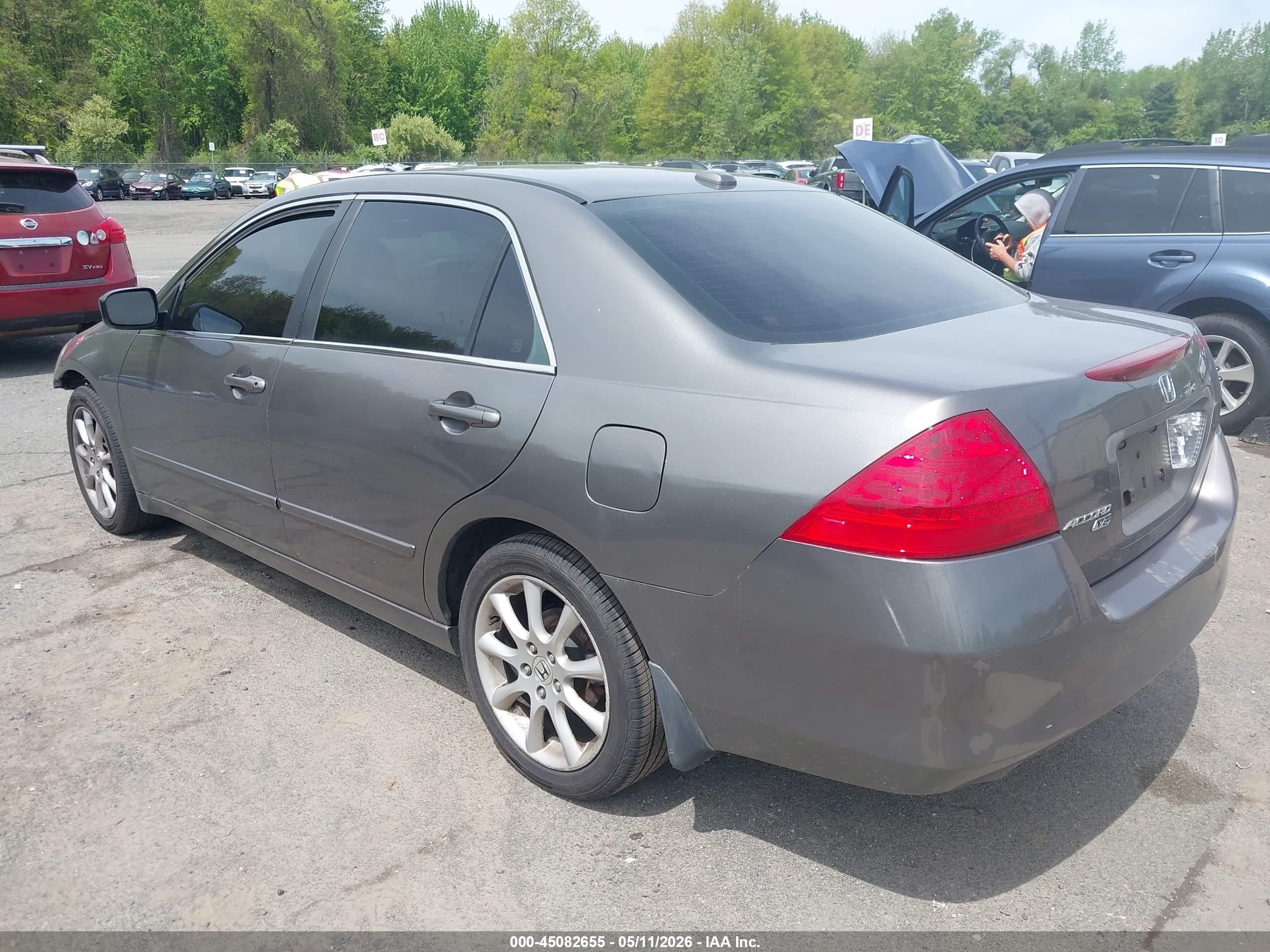 2006 Honda Accord 3.0 Ex Gray vin: 1HGCM66896A012668