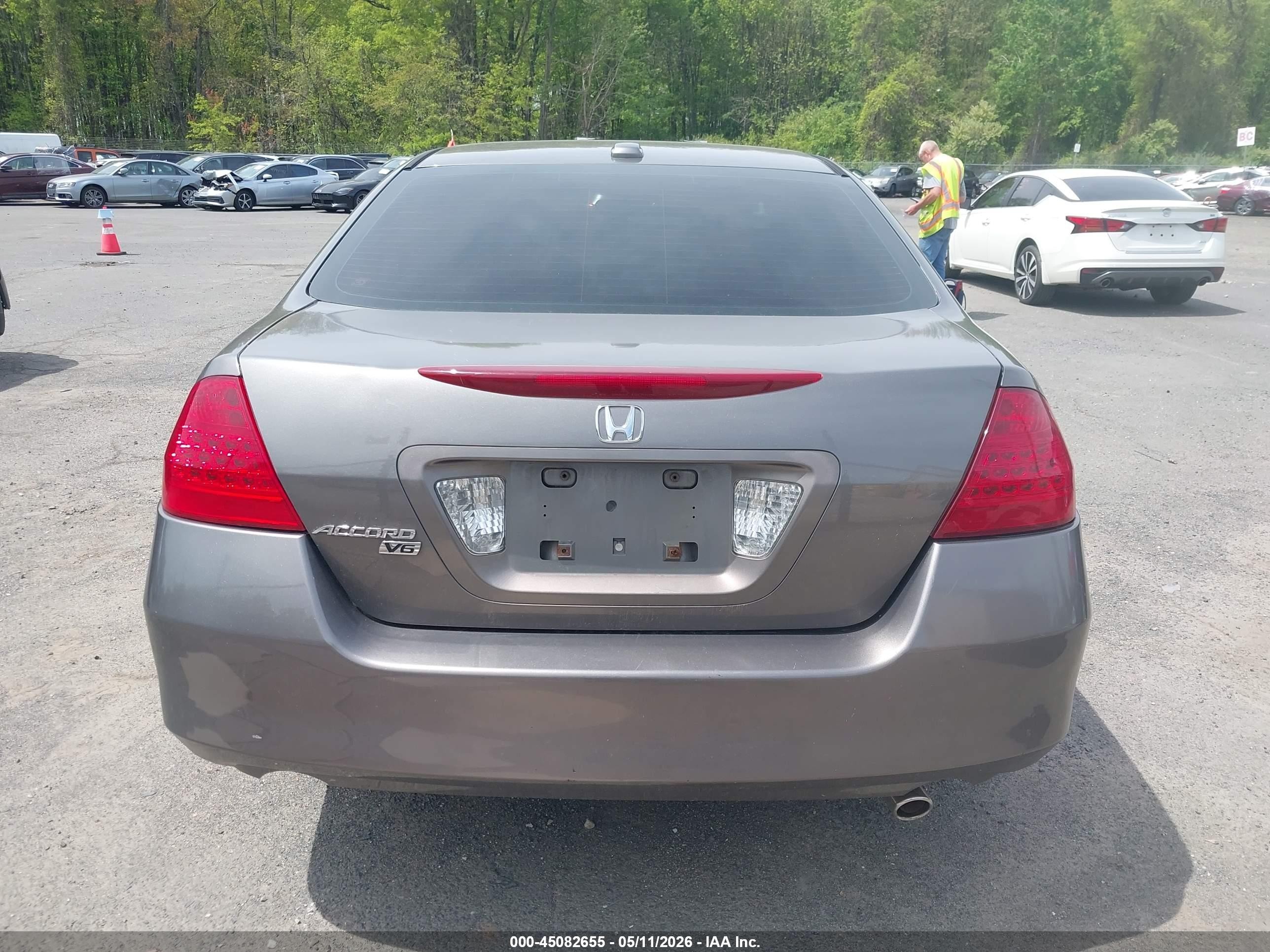 2006 Honda Accord 3.0 Ex Gray vin: 1HGCM66896A012668