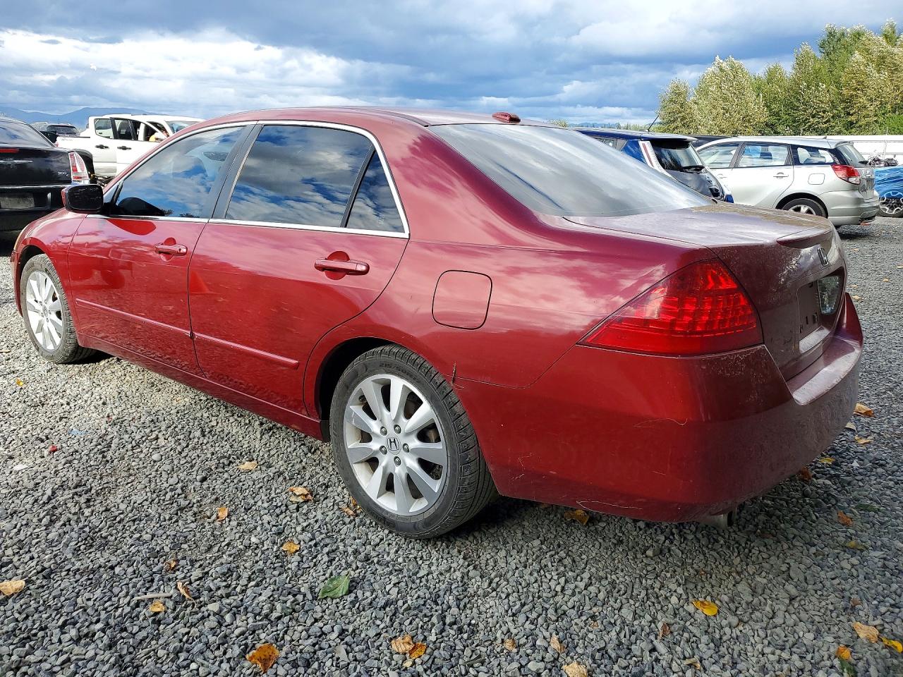 2007 Honda Accord Ex Red vin: 1HGCM66897A018486