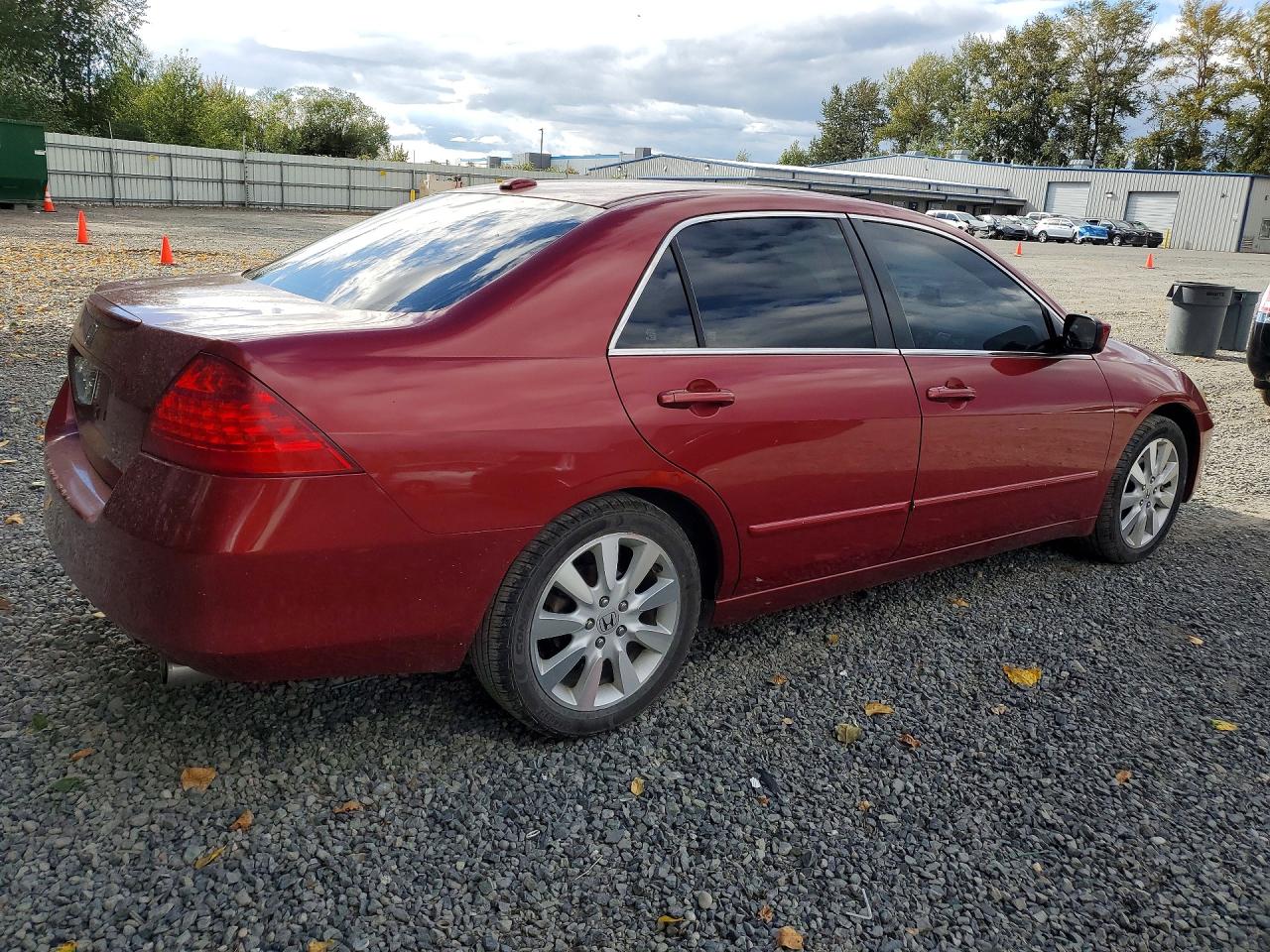 2007 Honda Accord Ex Red vin: 1HGCM66897A018486