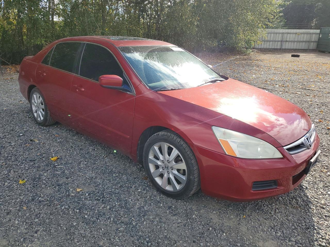 2007 Honda Accord Ex Red vin: 1HGCM66897A018486