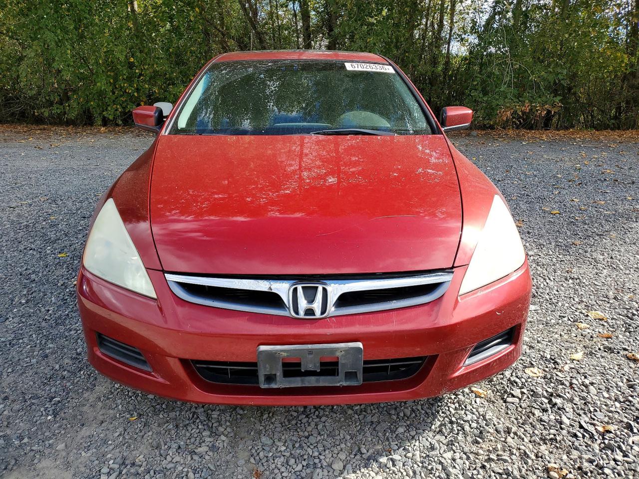 2007 Honda Accord Ex Red vin: 1HGCM66897A018486
