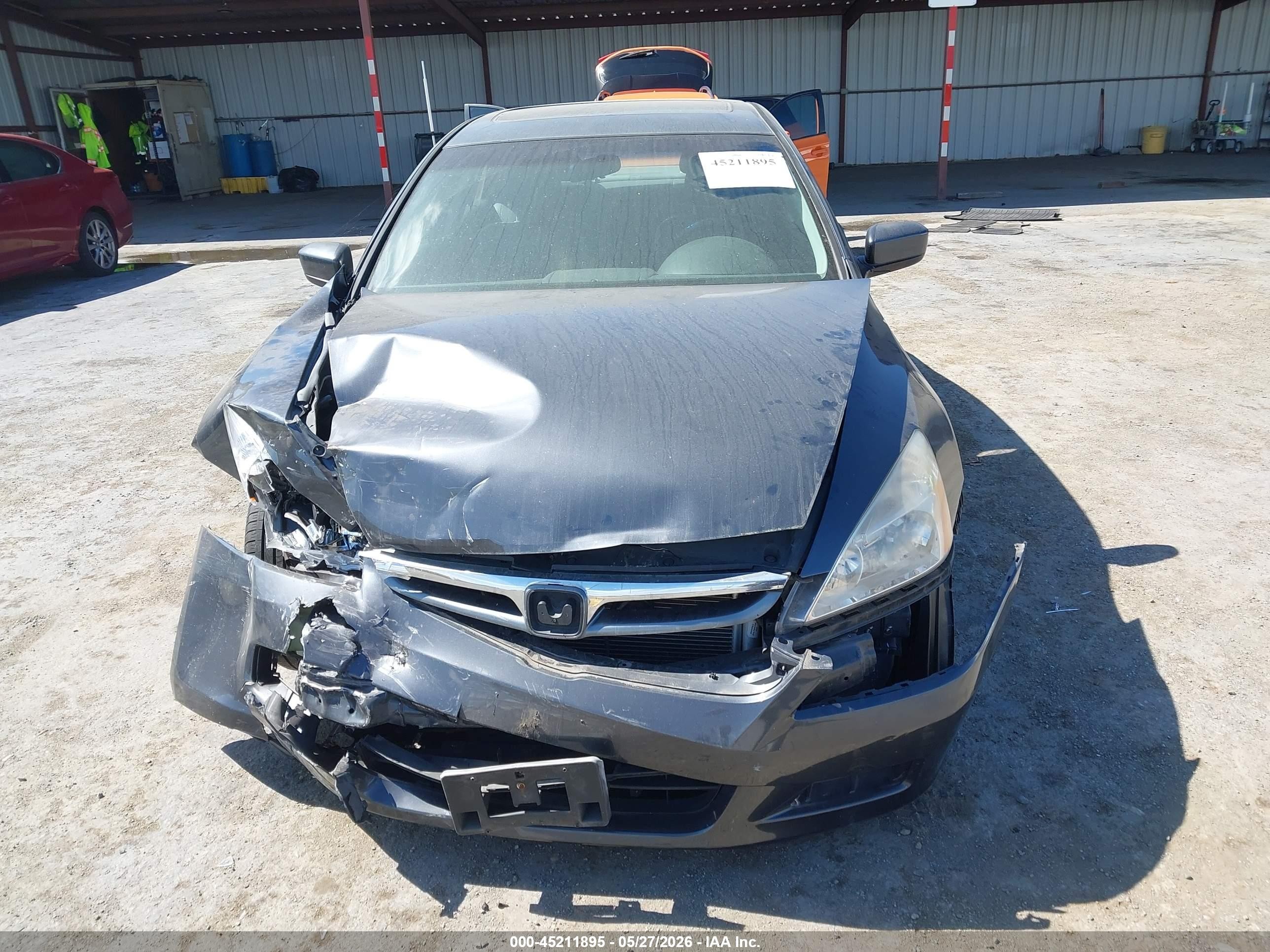 2007 Honda Accord 3.0 Ex Gray vin: 1HGCM66897A088697