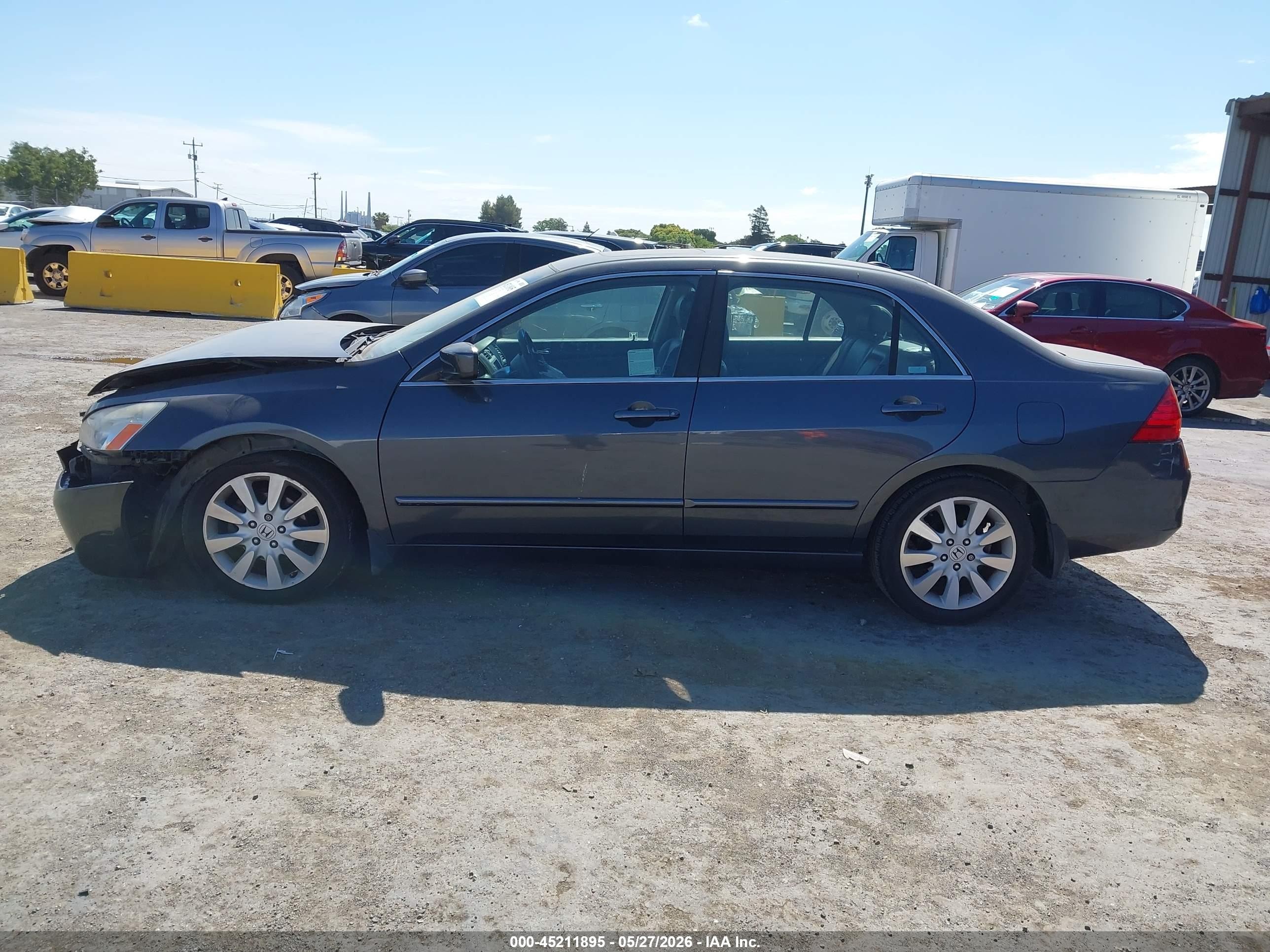 2007 Honda Accord 3.0 Ex Gray vin: 1HGCM66897A088697