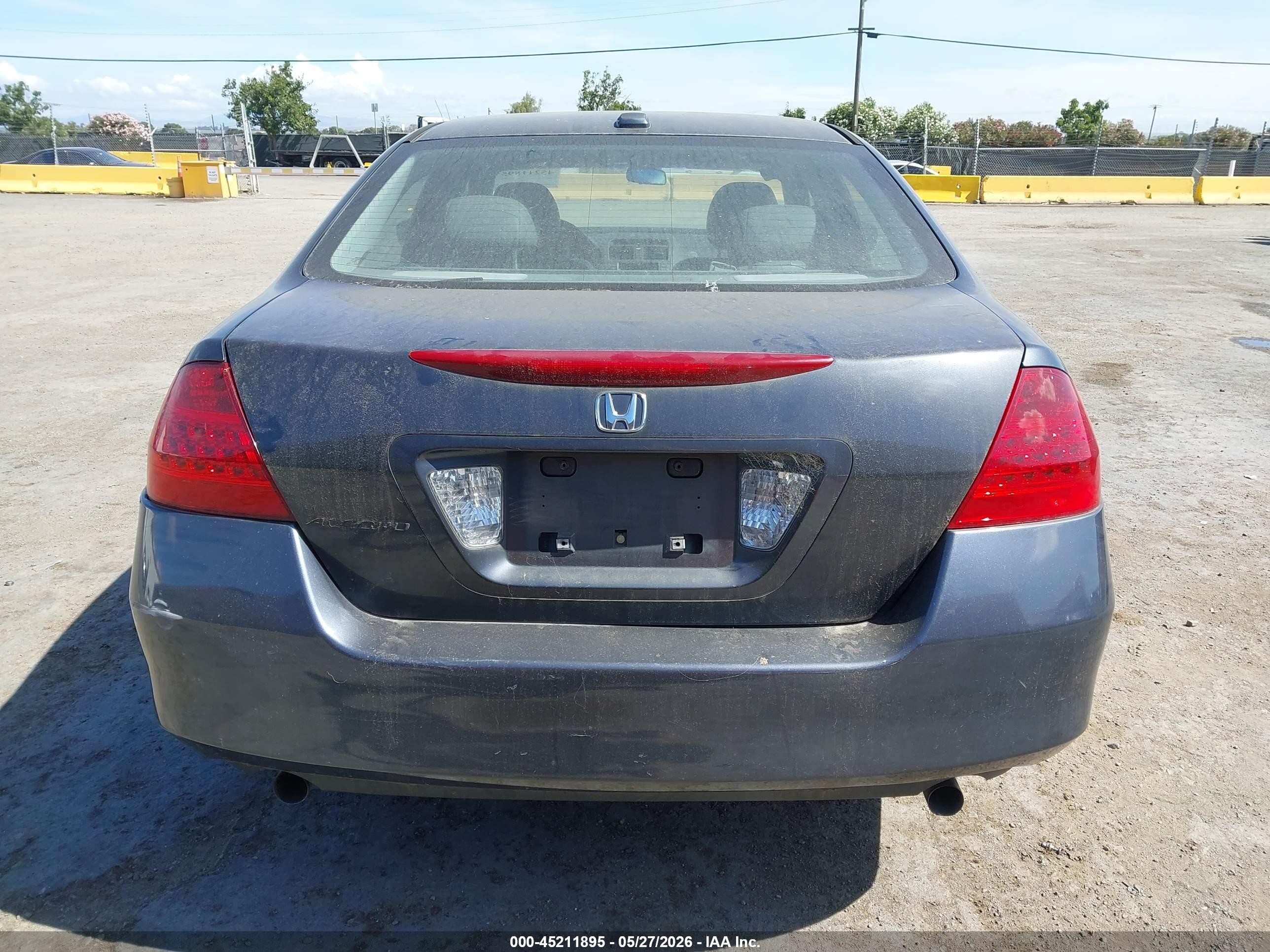 2007 Honda Accord 3.0 Ex Gray vin: 1HGCM66897A088697