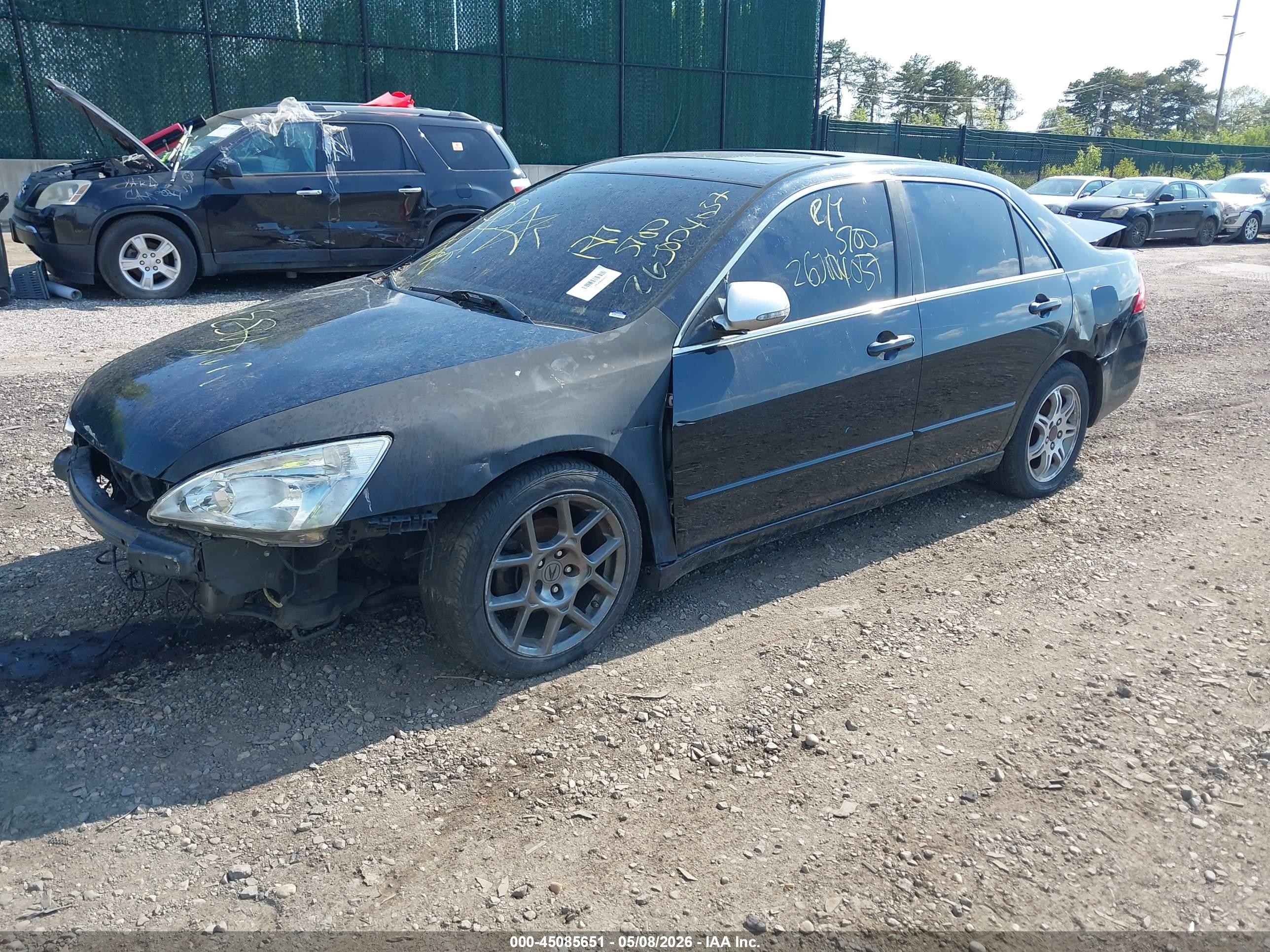 2007 Honda Accord 3.0 Ex Black vin: 1HGCM66897A091583