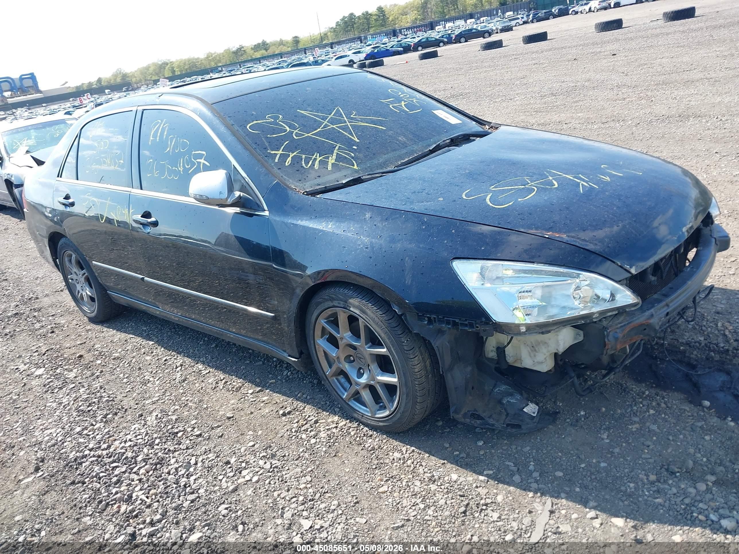 2007 Honda Accord 3.0 Ex Black vin: 1HGCM66897A091583