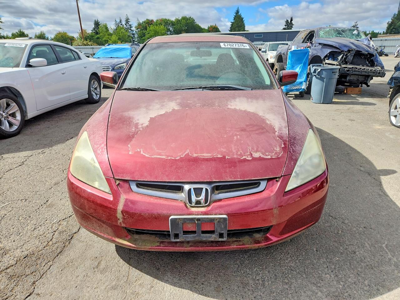 2005 Honda Accord Ex Maroon vin: 1HGCM668X5A057651