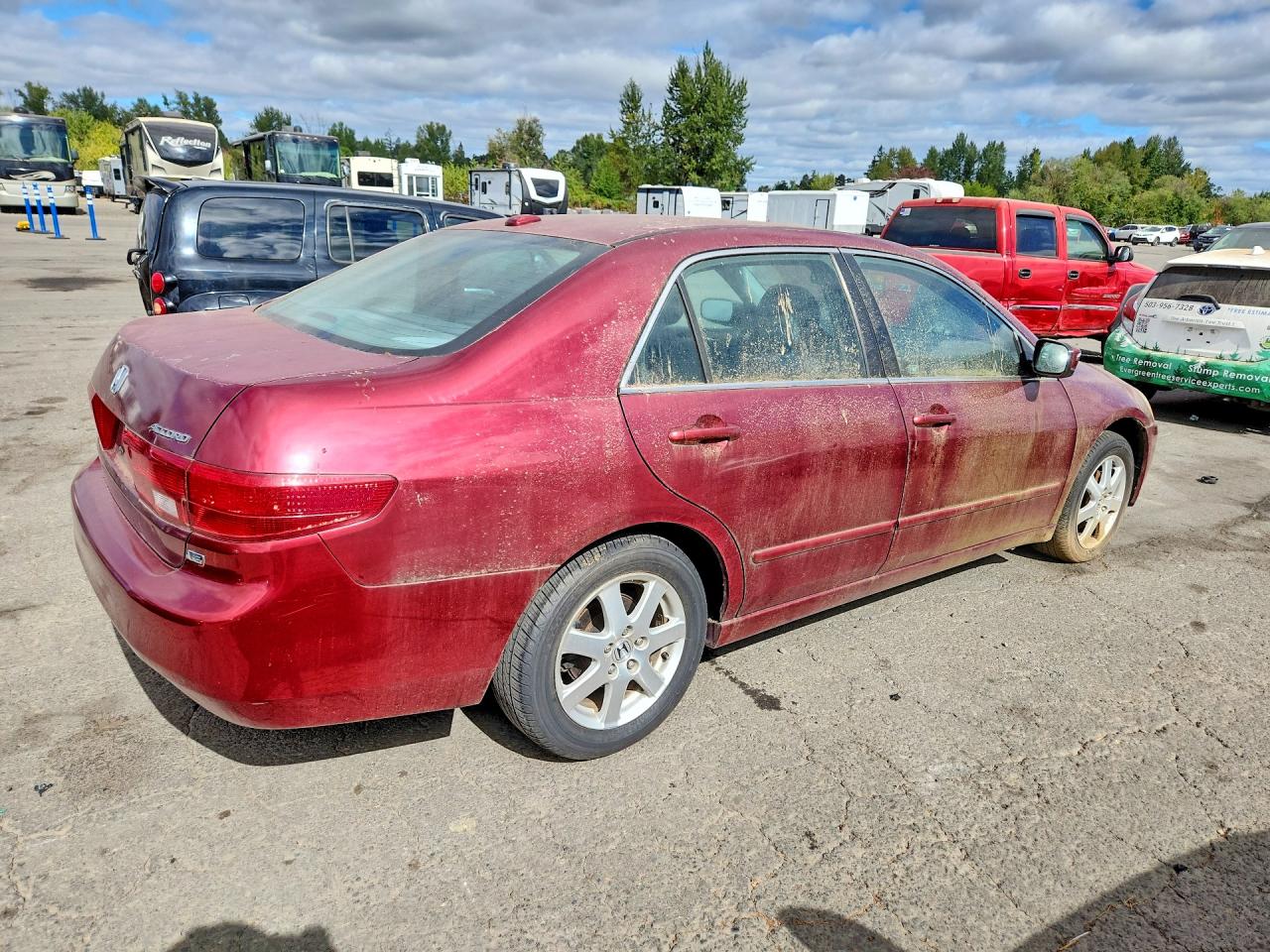 2005 Honda Accord Ex Maroon vin: 1HGCM668X5A057651