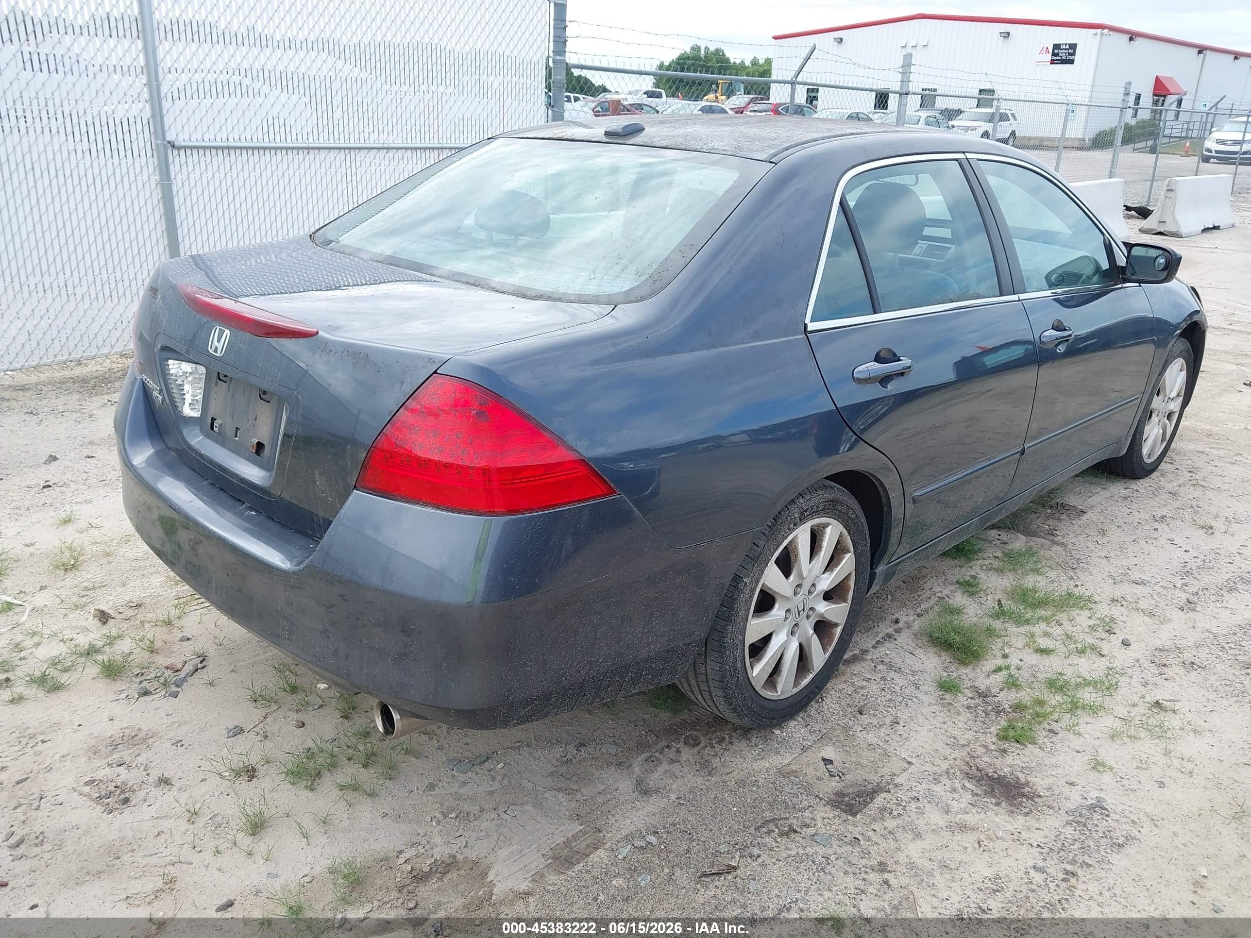 2007 Honda Accord 3.0 Ex Blue vin: 1HGCM668X7A021199