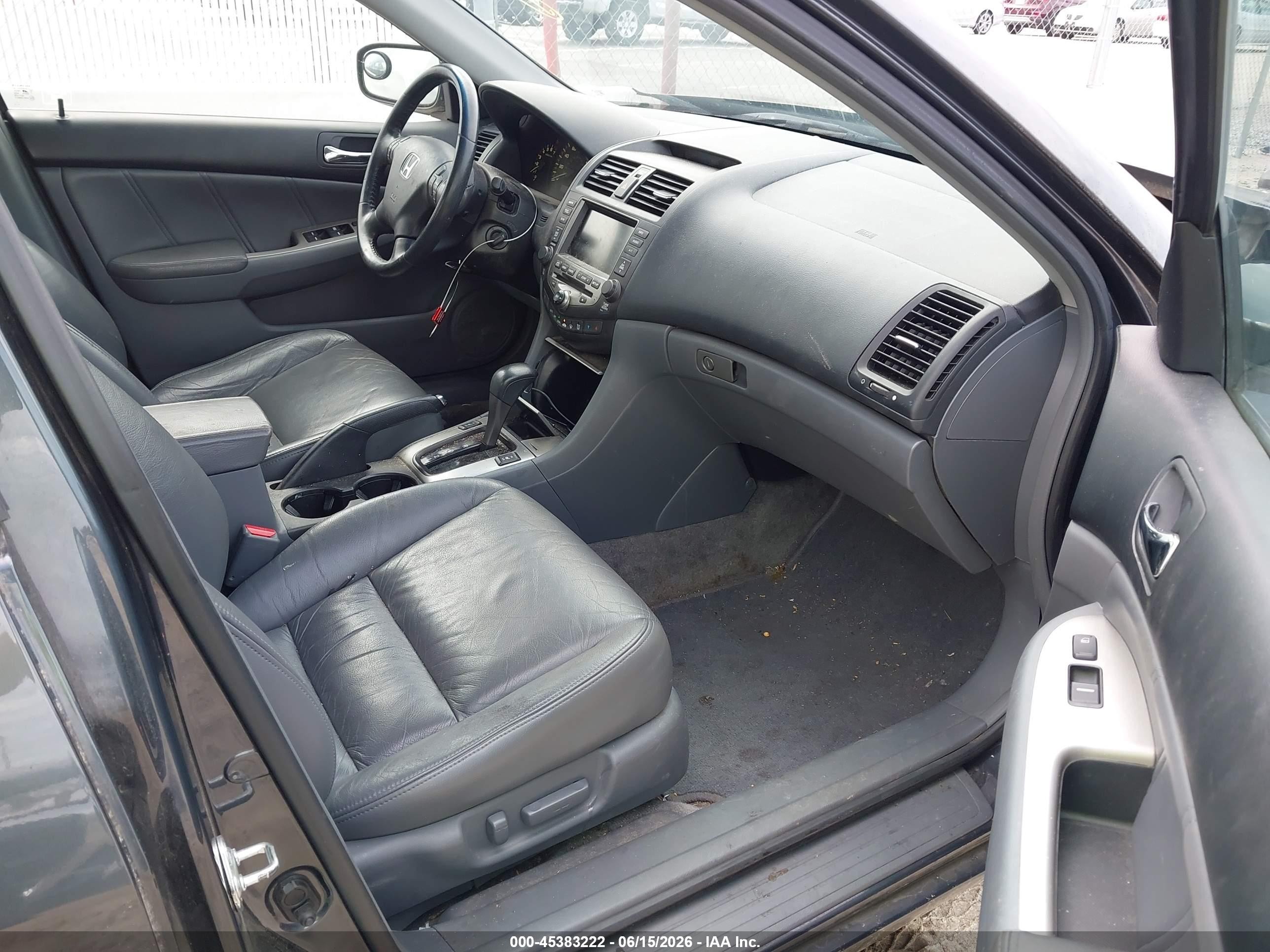 2007 Honda Accord 3.0 Ex Blue vin: 1HGCM668X7A021199
