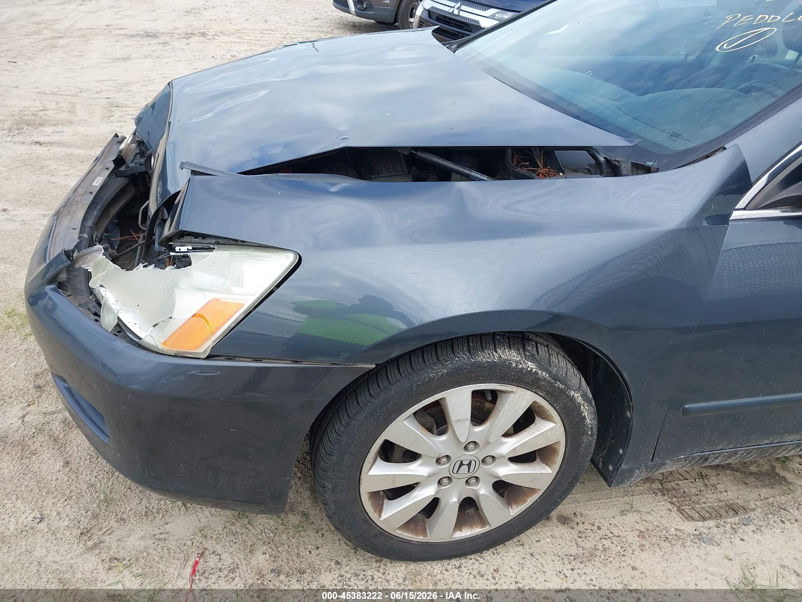 2007 Honda Accord 3.0 Ex Blue vin: 1HGCM668X7A021199