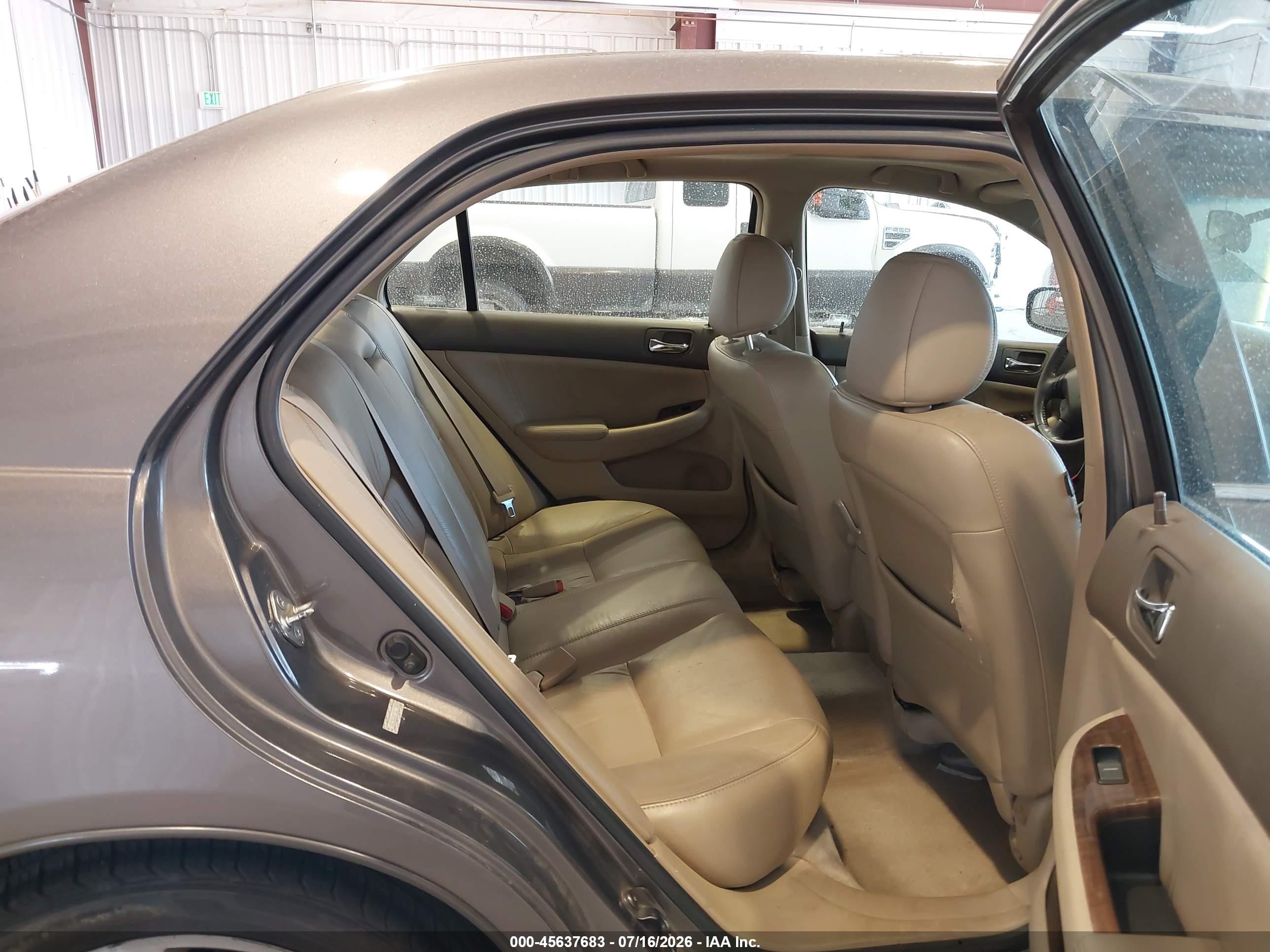 2007 Honda Accord 3.0 Ex Tan vin: 1HGCM668X7A033966