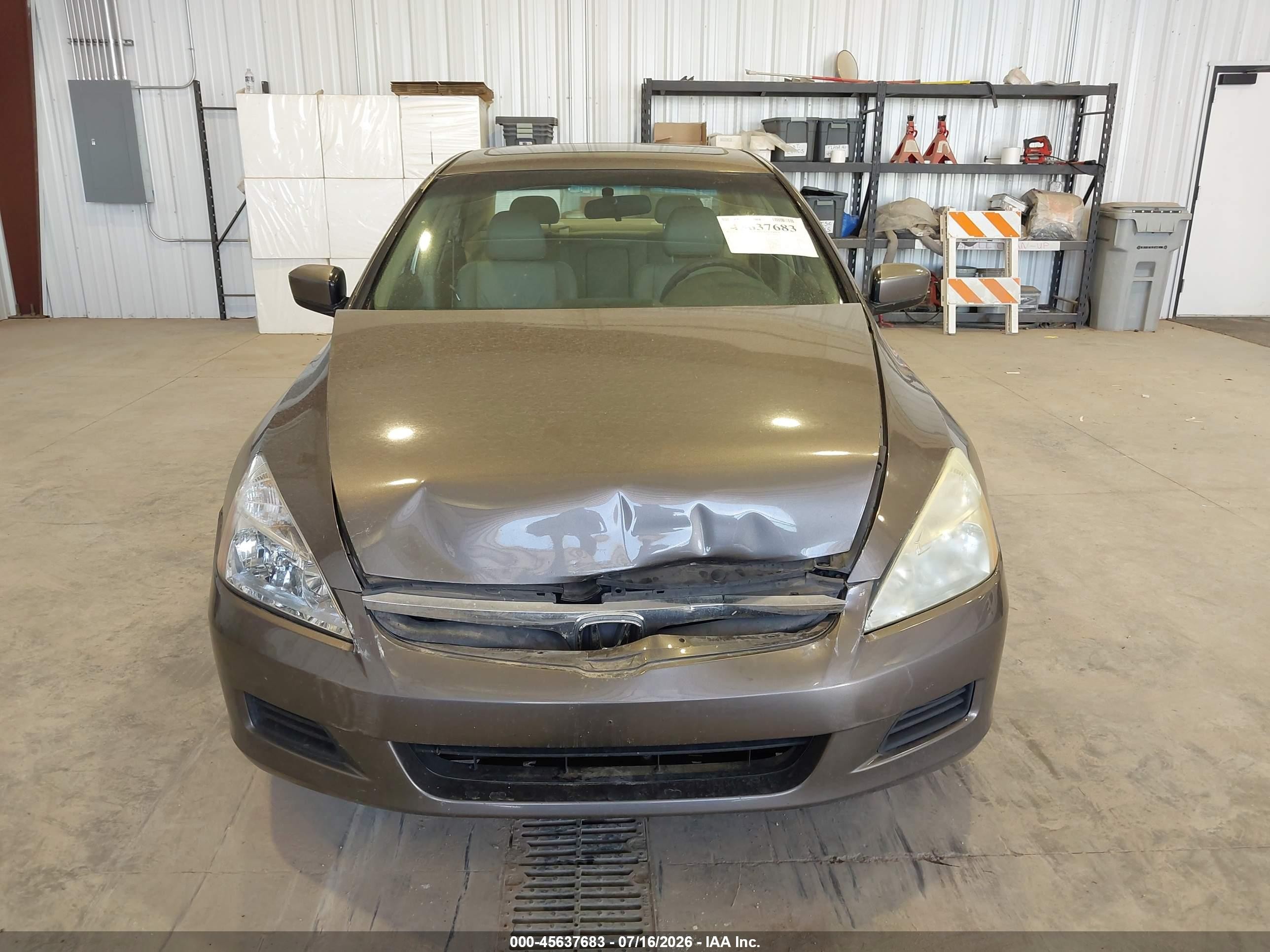 2007 Honda Accord 3.0 Ex Tan vin: 1HGCM668X7A033966