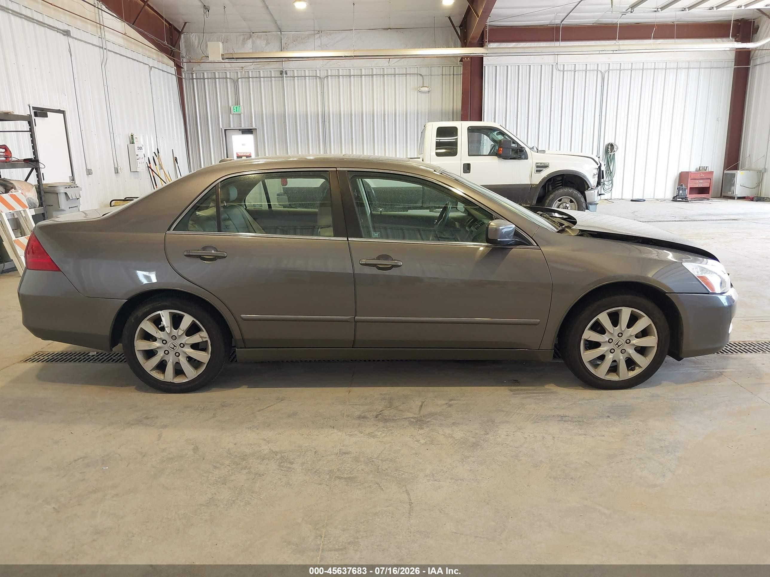 2007 Honda Accord 3.0 Ex Tan vin: 1HGCM668X7A033966