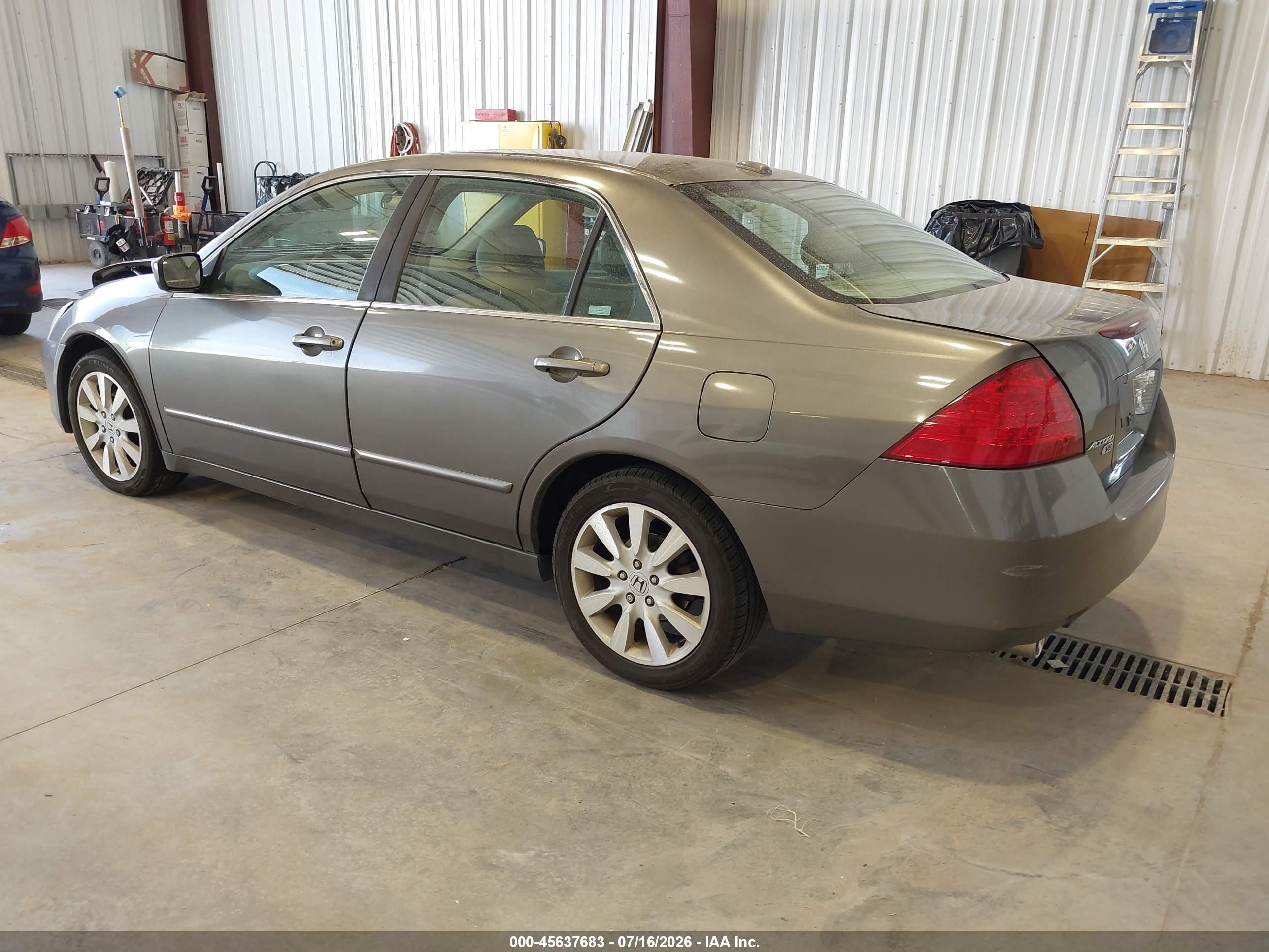 2007 Honda Accord 3.0 Ex Tan vin: 1HGCM668X7A033966