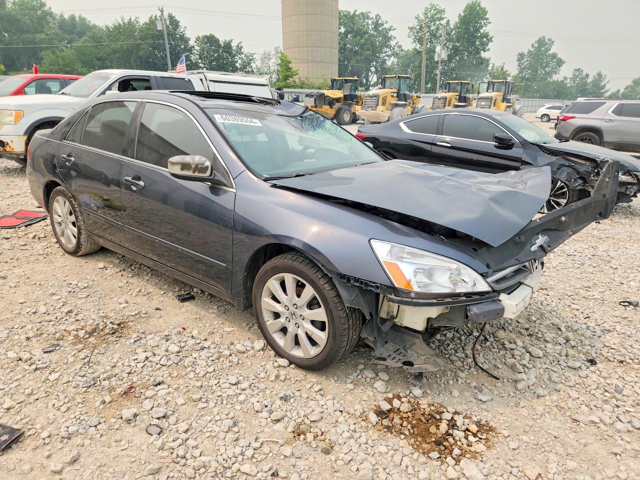 2007 Honda Accord Ex Gray vin: 1HGCM668X7A066028