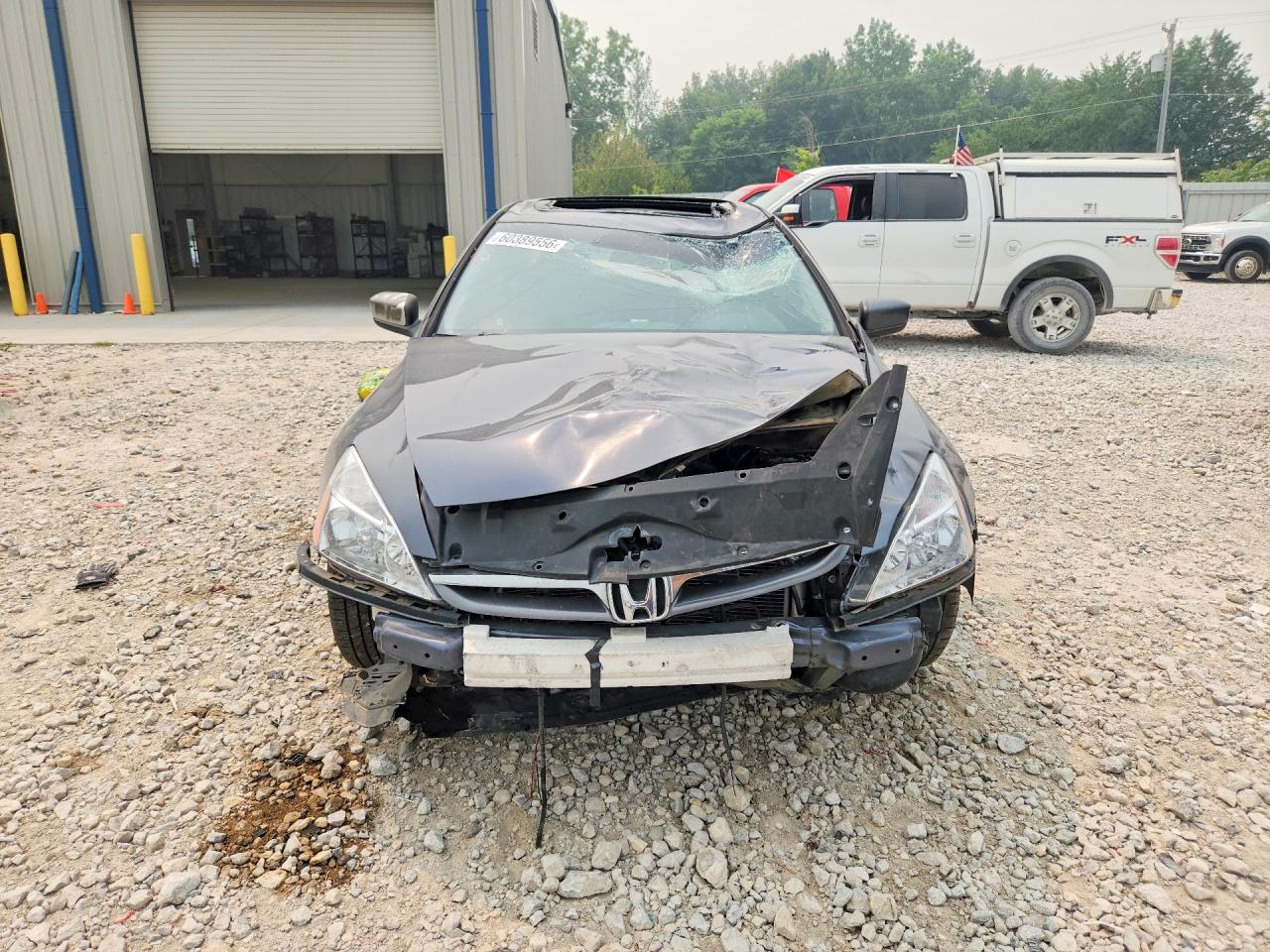 2007 Honda Accord Ex Gray vin: 1HGCM668X7A066028