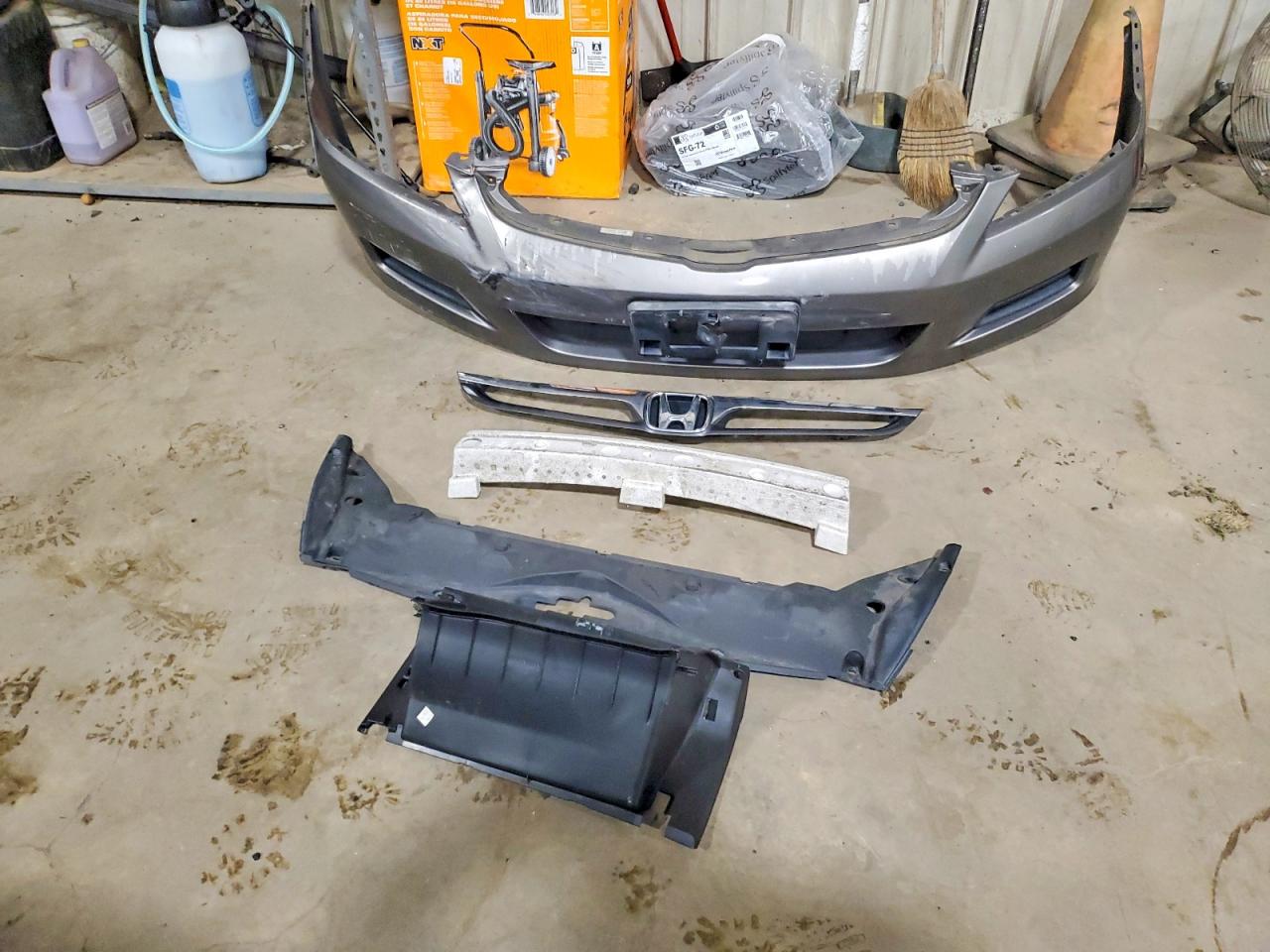 2007 Honda Accord Ex Gray vin: 1HGCM668X7A076476