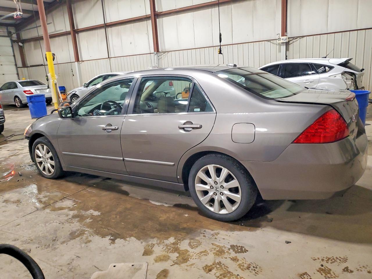 2007 Honda Accord Ex Gray vin: 1HGCM668X7A076476