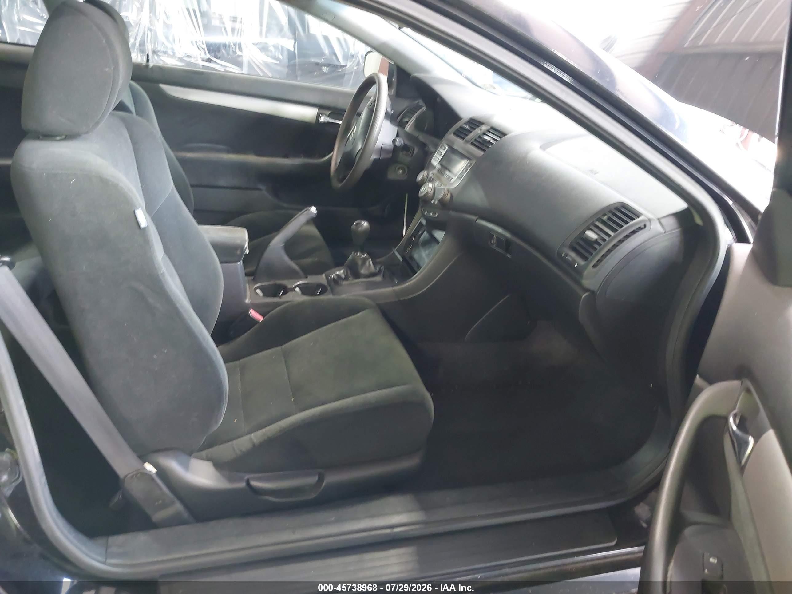 2007 Honda Accord 2.4 Lx Black vin: 1HGCM71307A007233