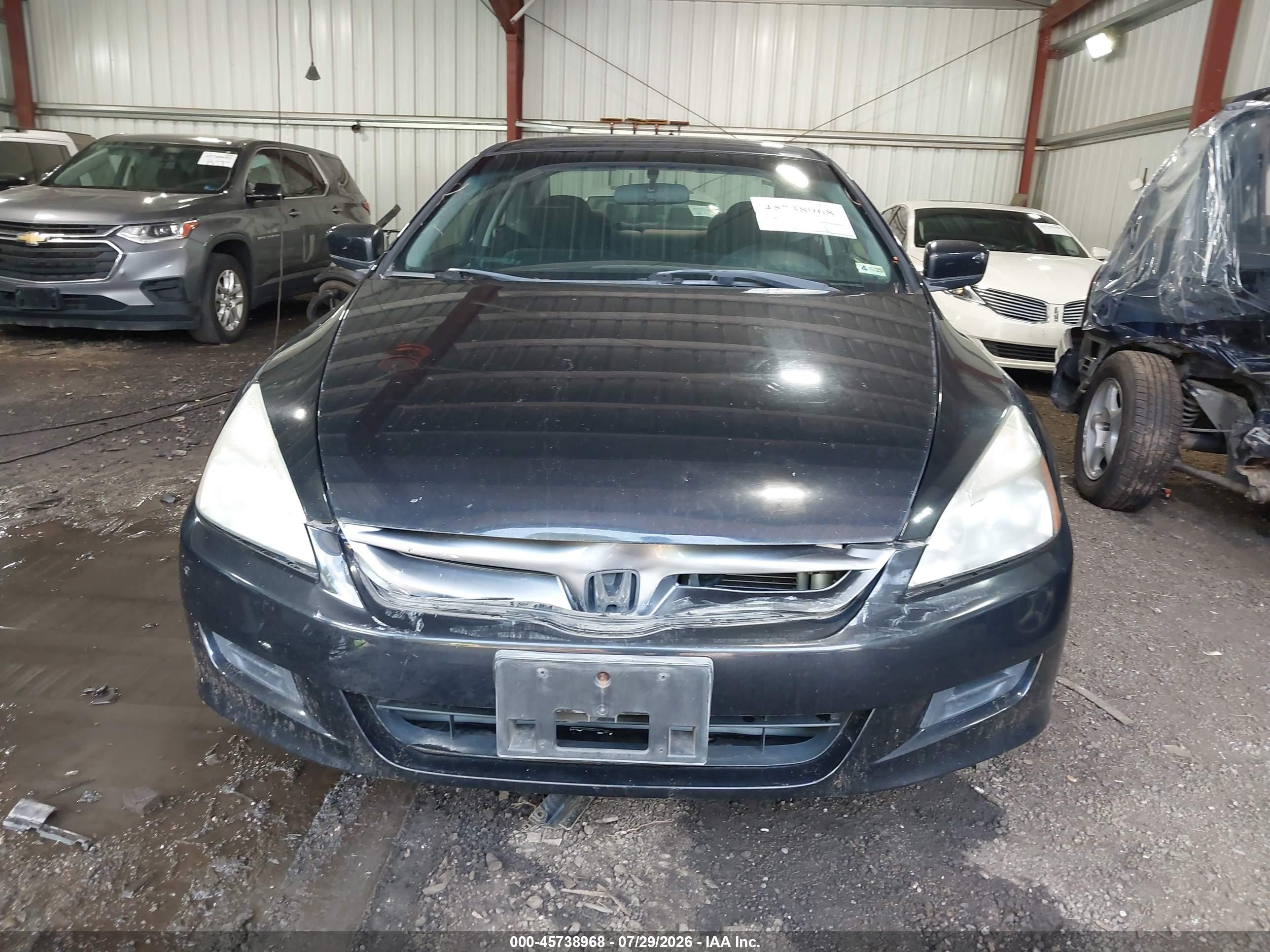 2007 Honda Accord 2.4 Lx Black vin: 1HGCM71307A007233