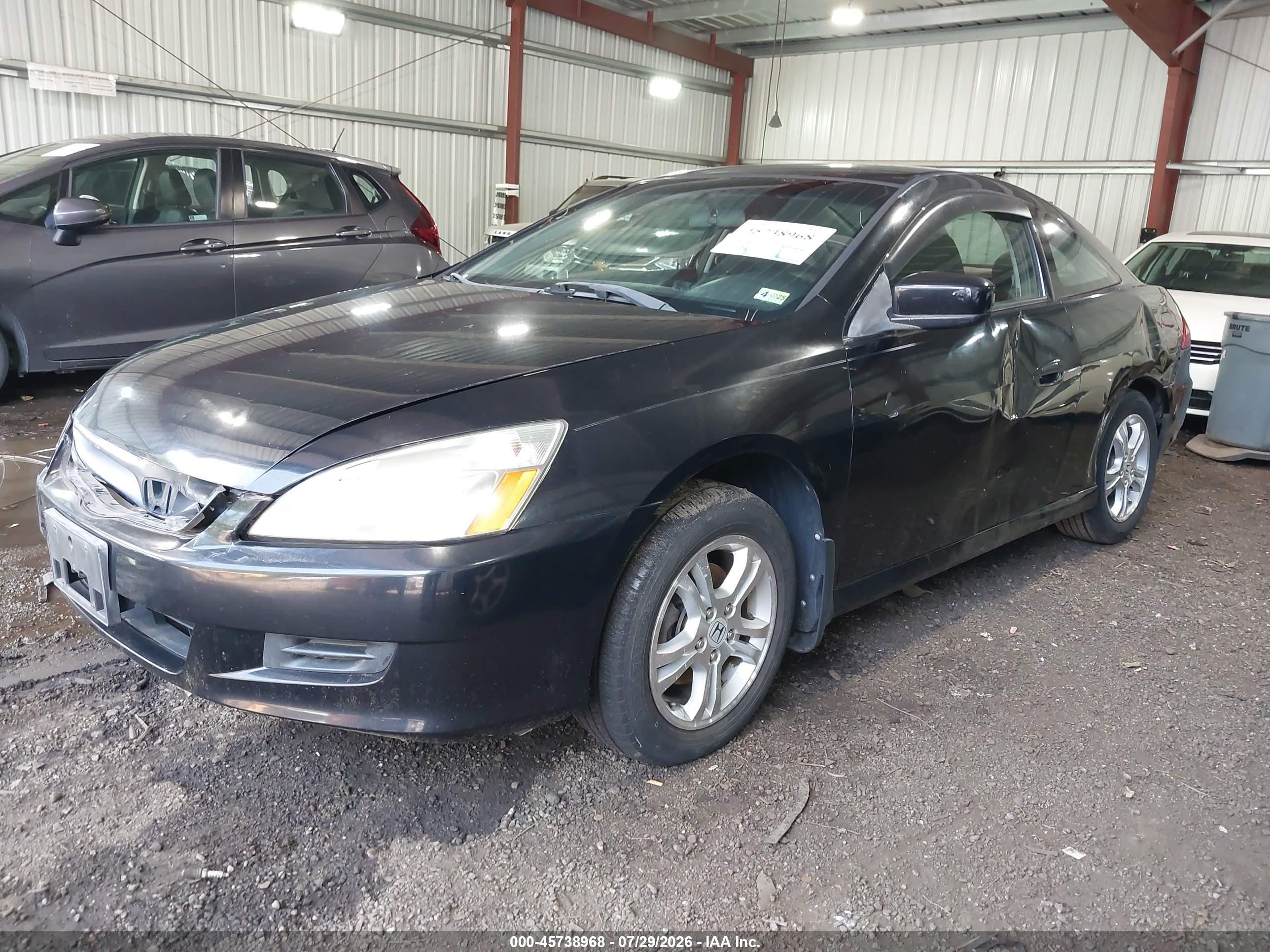 2007 Honda Accord 2.4 Lx Black vin: 1HGCM71307A007233