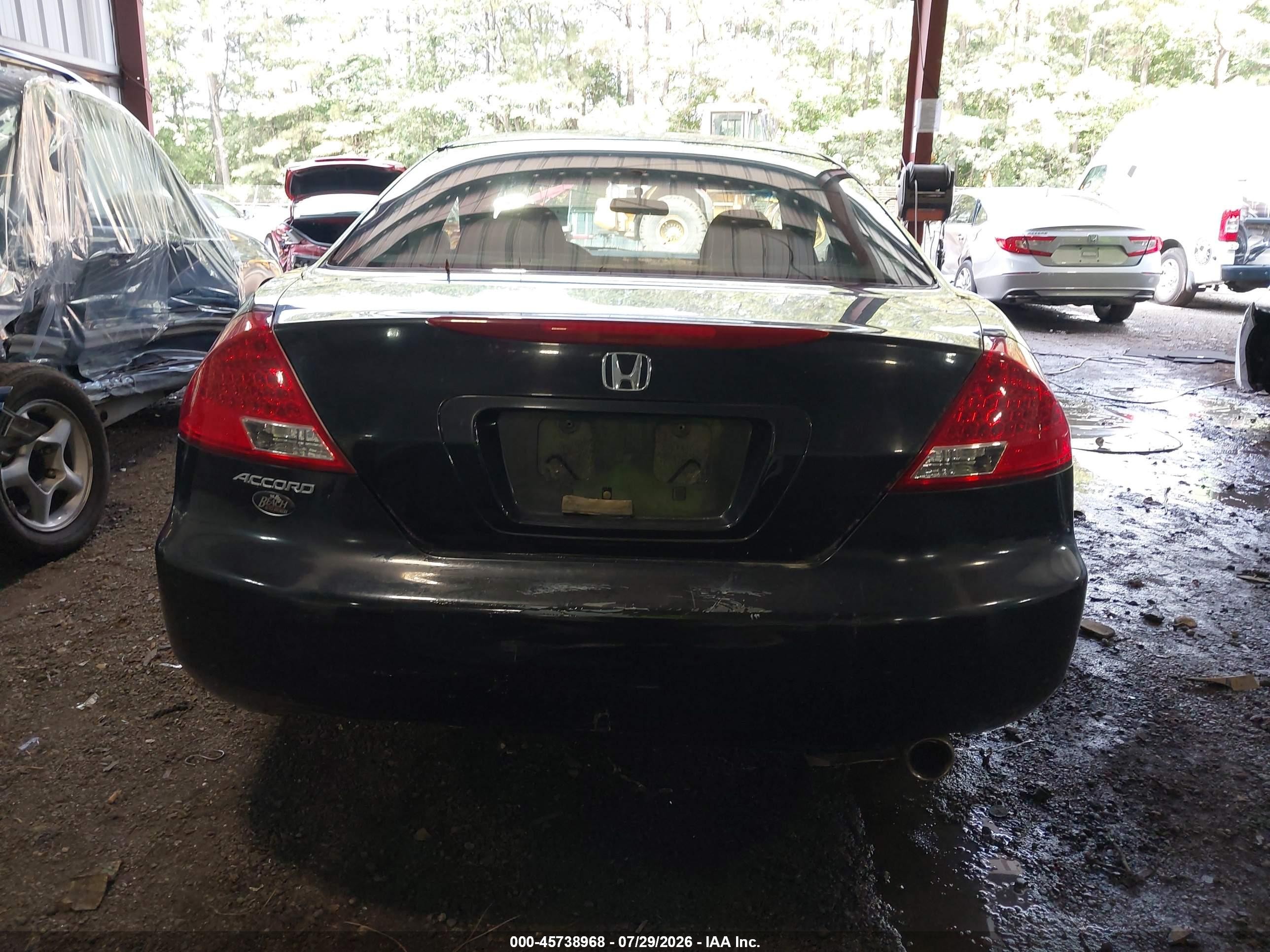 2007 Honda Accord 2.4 Lx Black vin: 1HGCM71307A007233