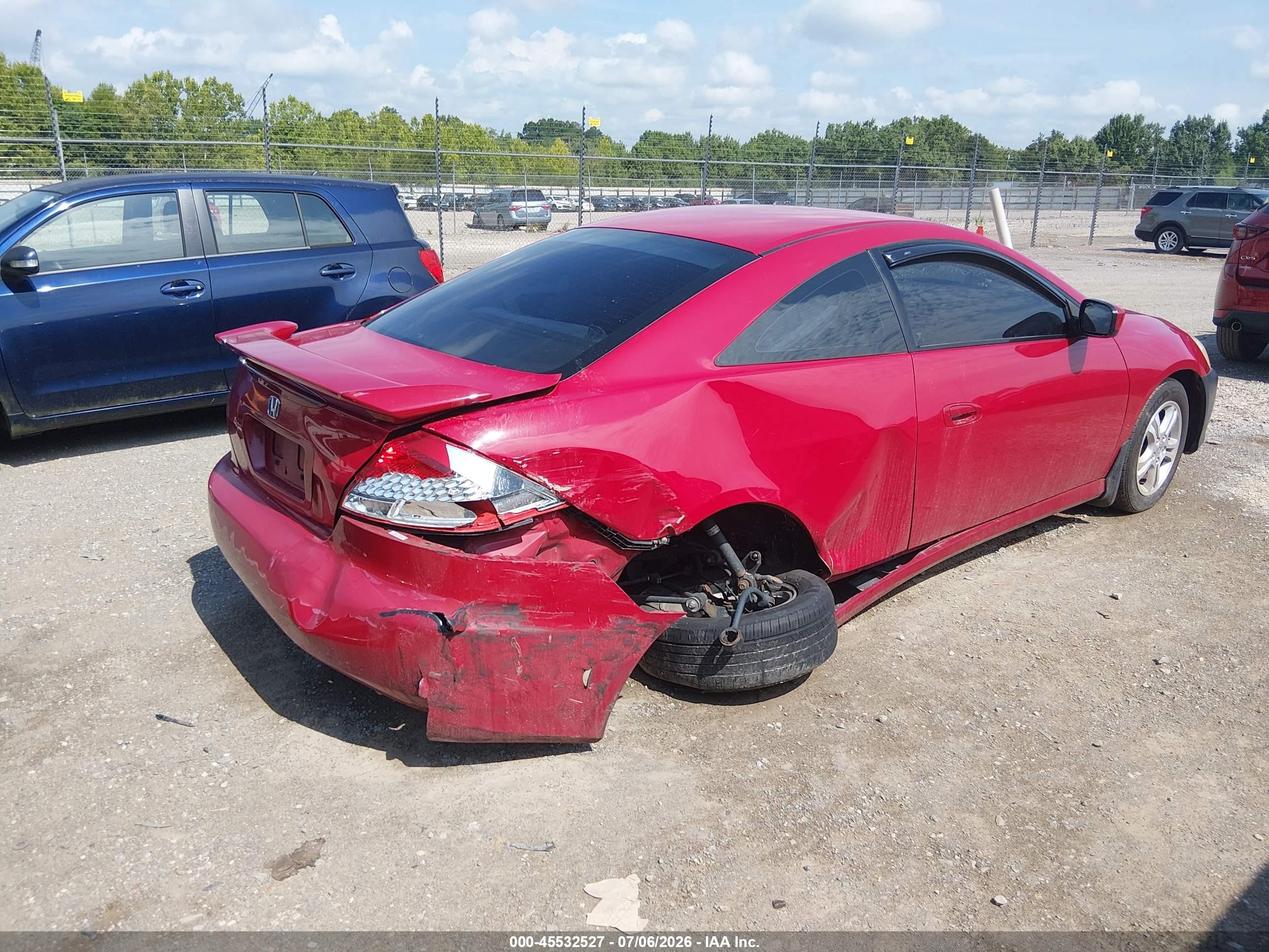 2007 Honda Accord 2.4 Lx Красный vin: 1HGCM71327A002292