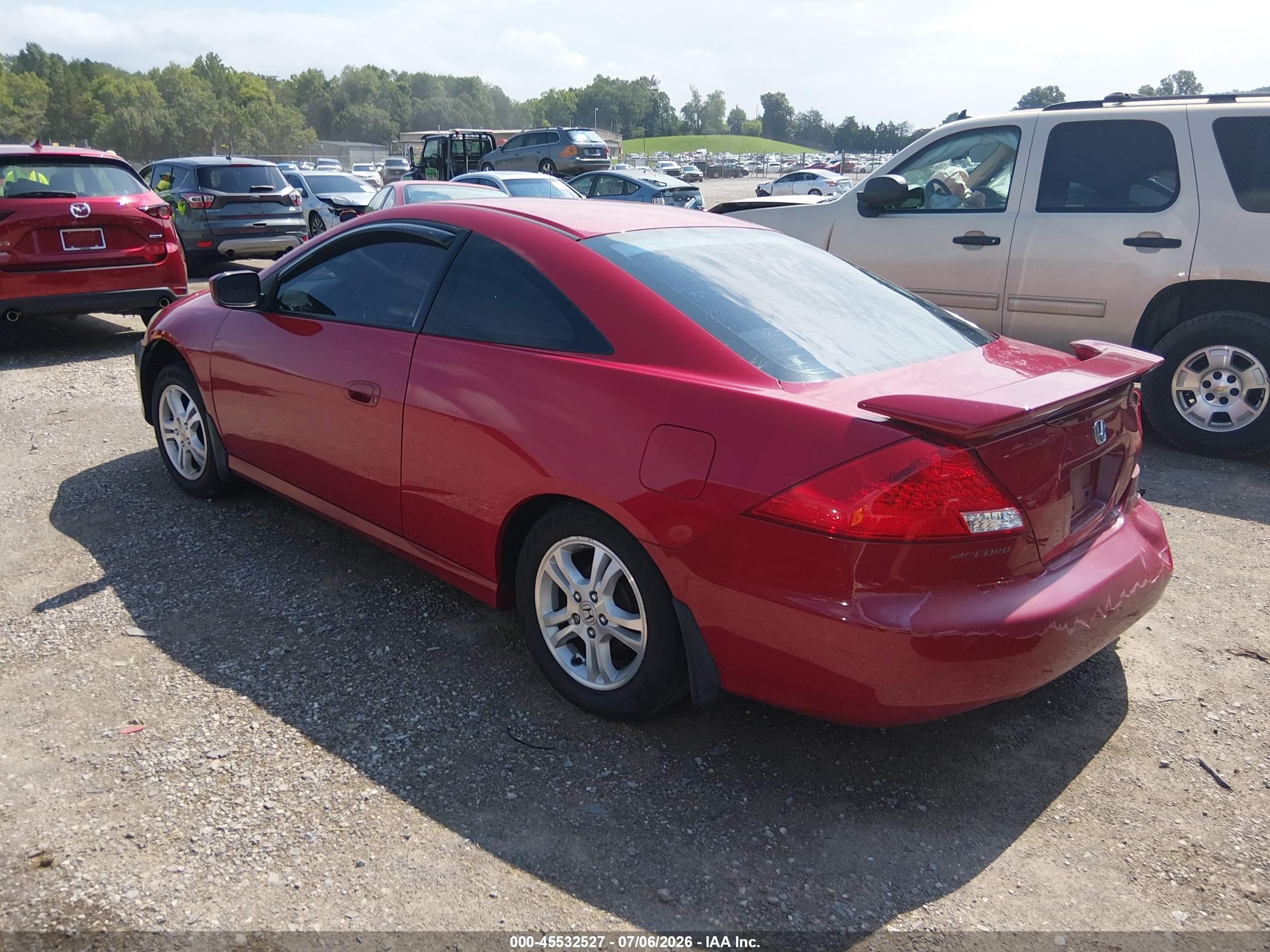 2007 Honda Accord 2.4 Lx Красный vin: 1HGCM71327A002292