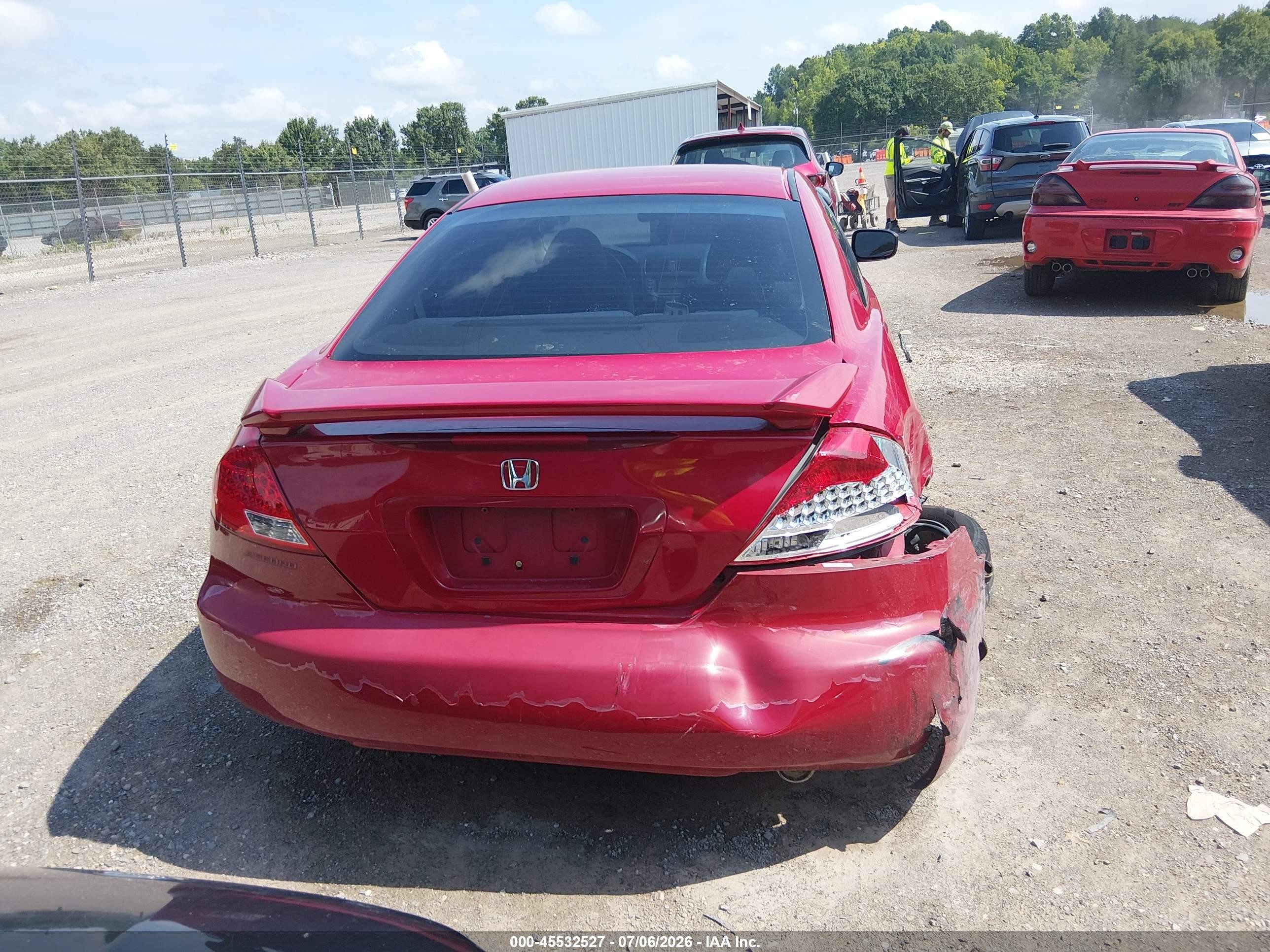 2007 Honda Accord 2.4 Lx Красный vin: 1HGCM71327A002292