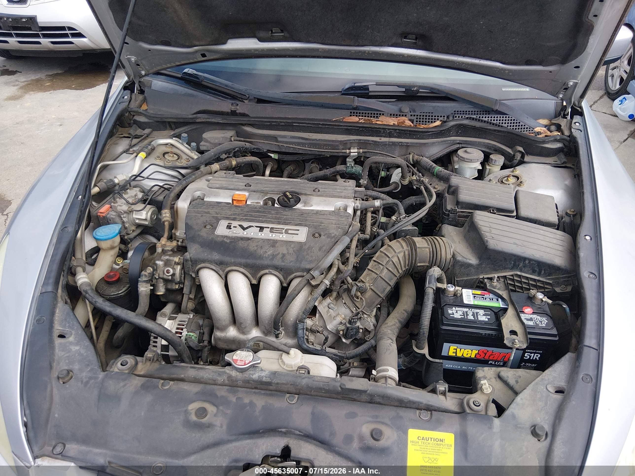 2004 Honda Accord 2.4 Ex Silver vin: 1HGCM71594A010399