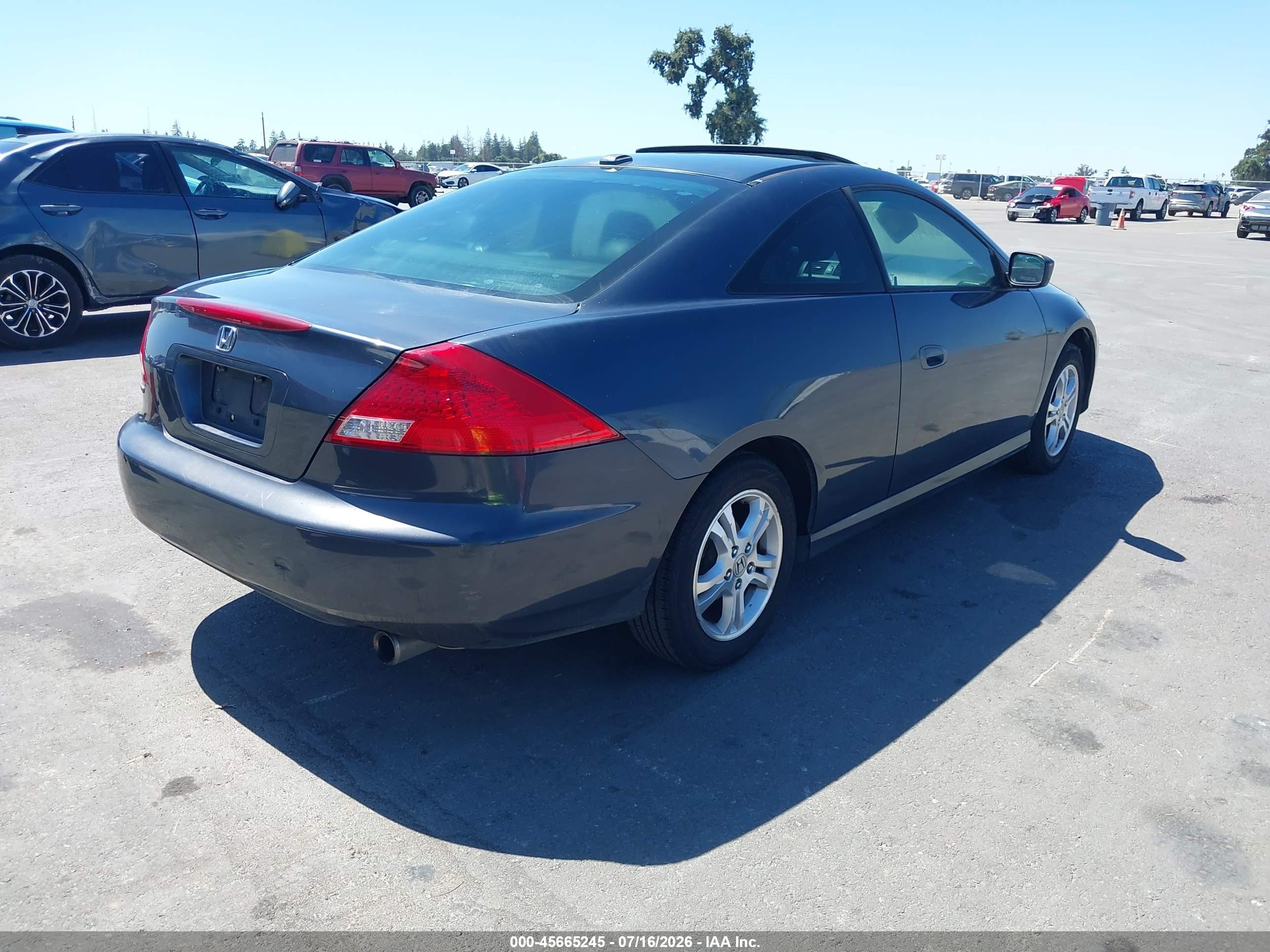 2007 Honda Accord 2.4 Ex Серый vin: 1HGCM71657A013488