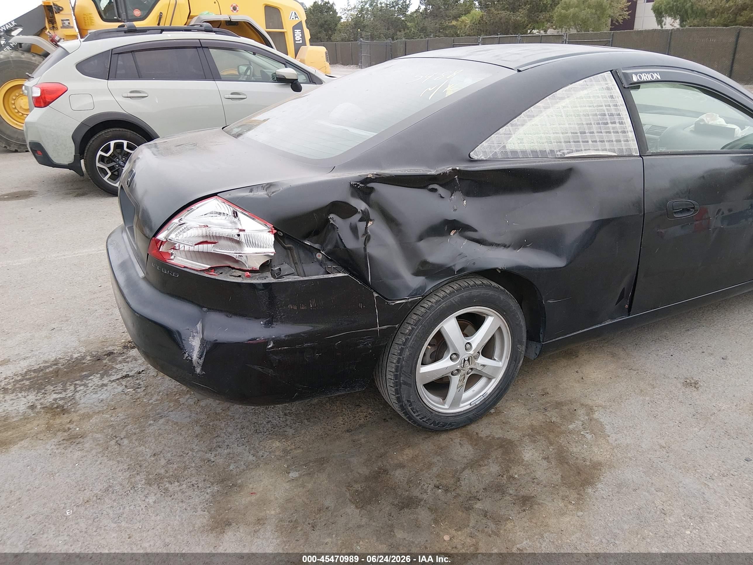 2003 Honda Accord Cpe Ex Black vin: 1HGCM71663A005488