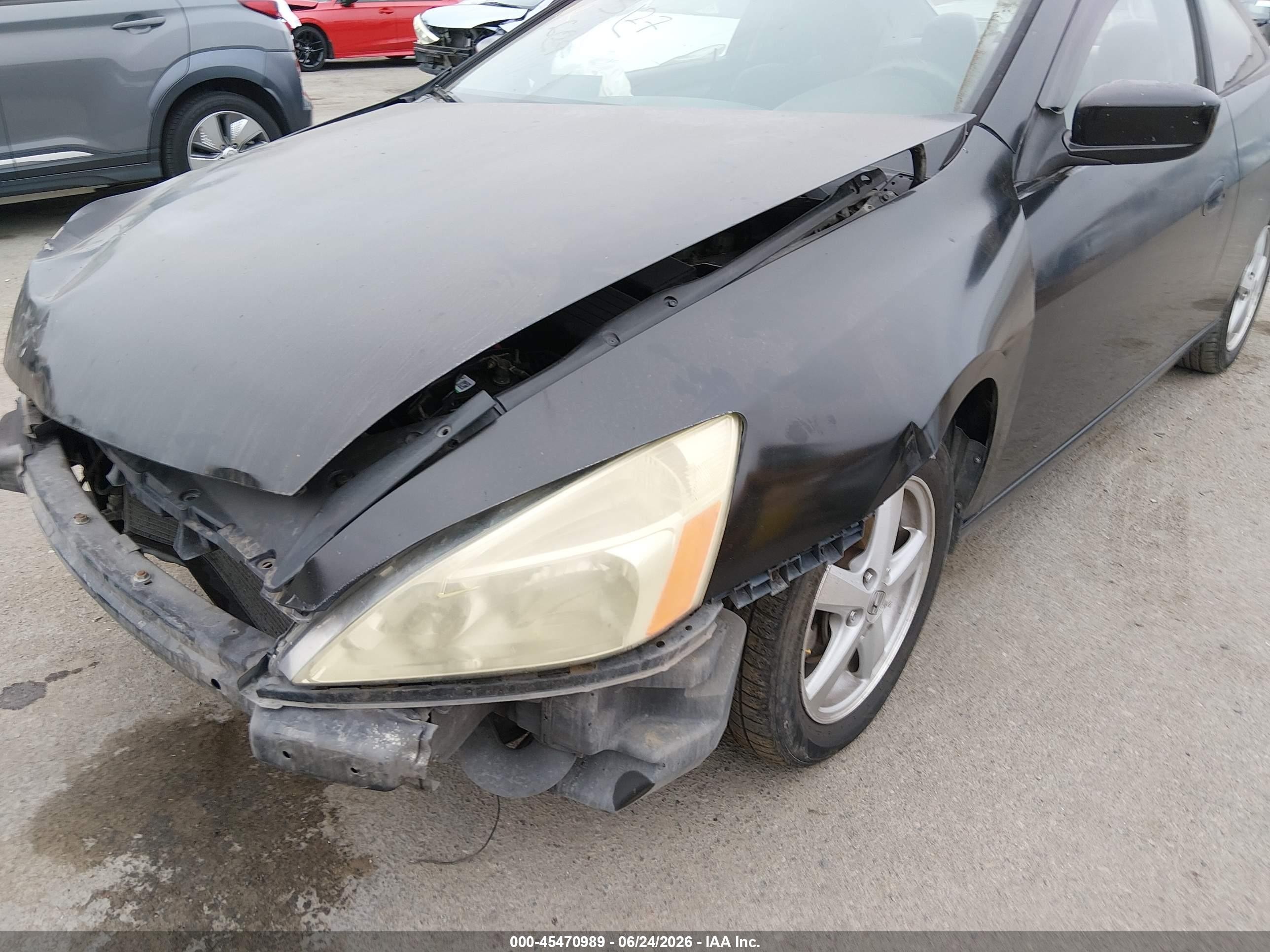 2003 Honda Accord Cpe Ex Black vin: 1HGCM71663A005488