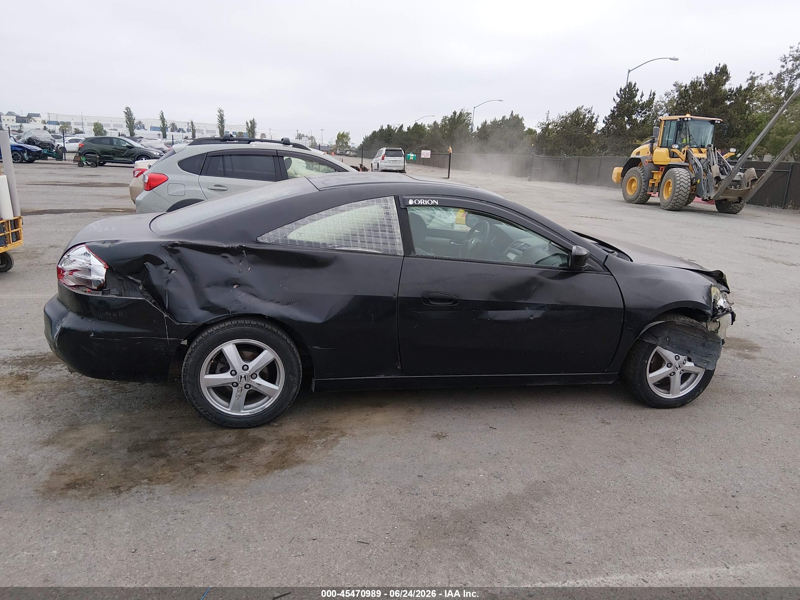 2003 Honda Accord Cpe Ex Black vin: 1HGCM71663A005488