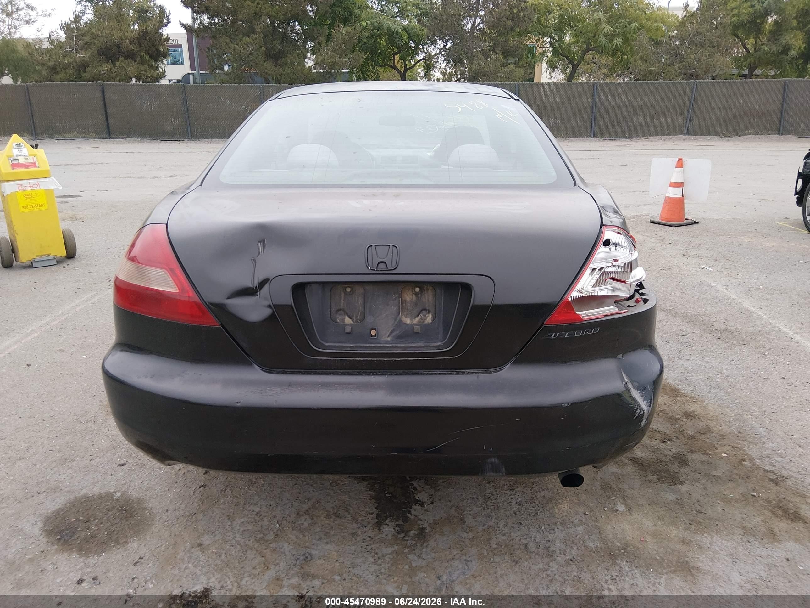 2003 Honda Accord Cpe Ex Black vin: 1HGCM71663A005488
