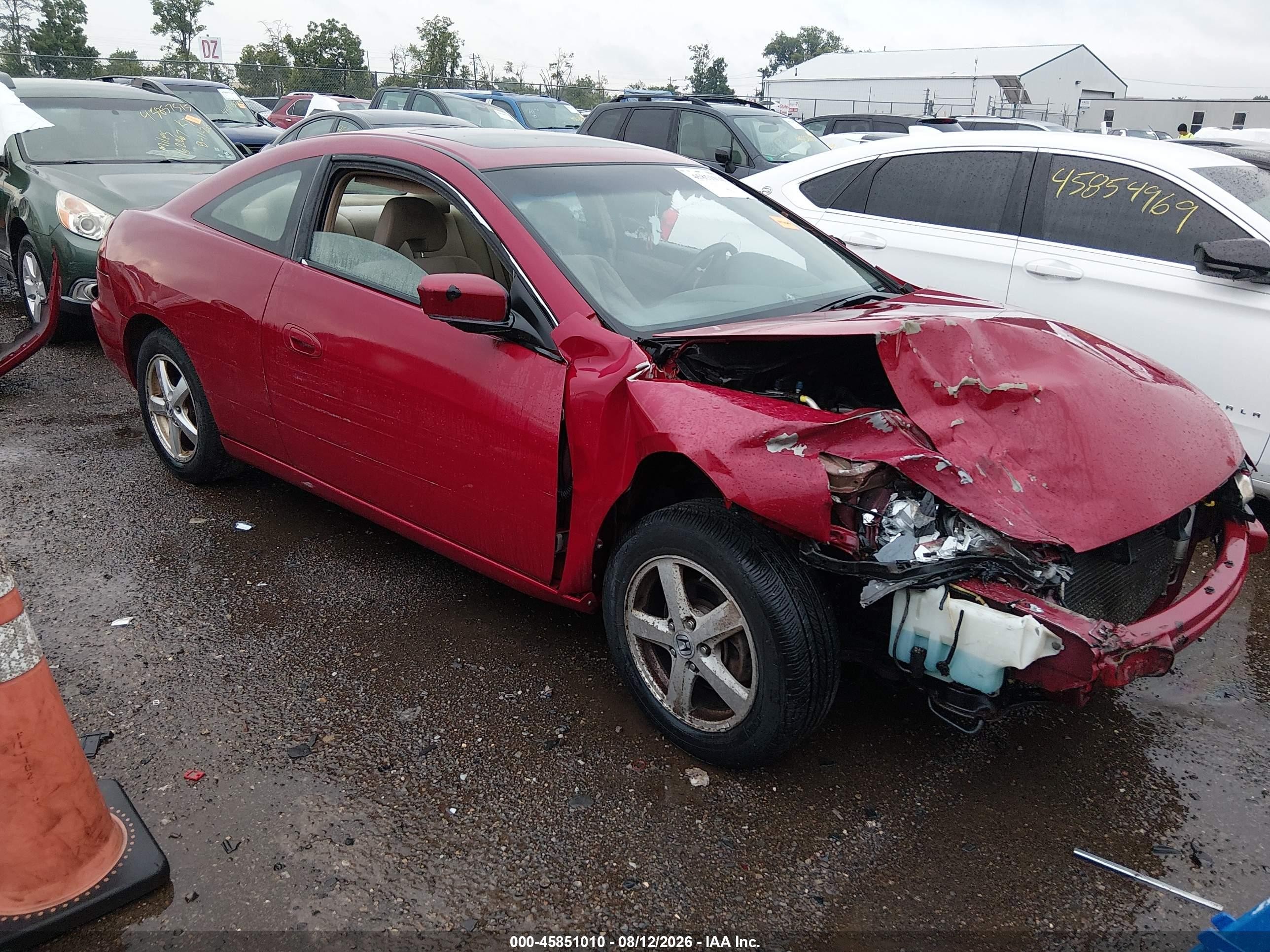 2005 Honda Accord 2.4 Ex Red vin: 1HGCM71755A008362